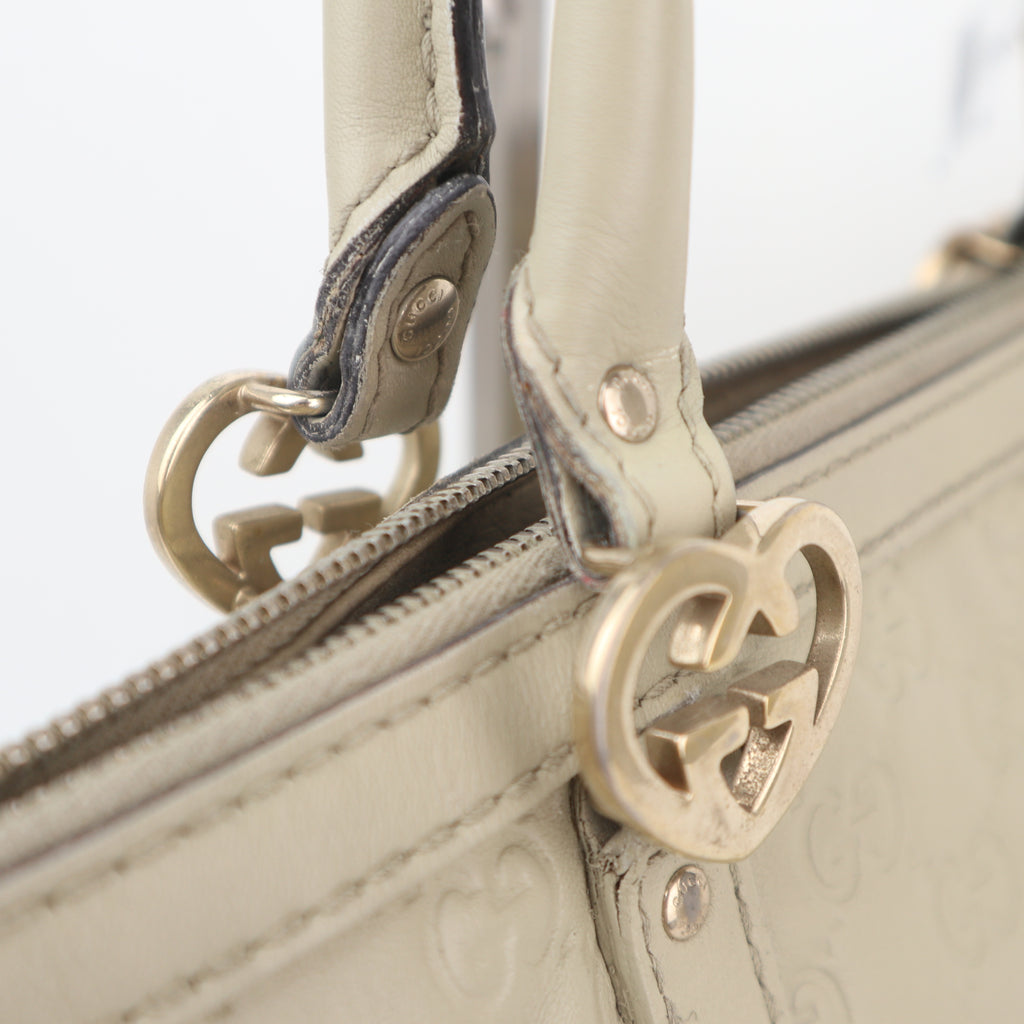 C2620 Gucci Tote Bag Guccissima Lovely Heart | Pre-Owned Very Good Brown Guccissima Leather