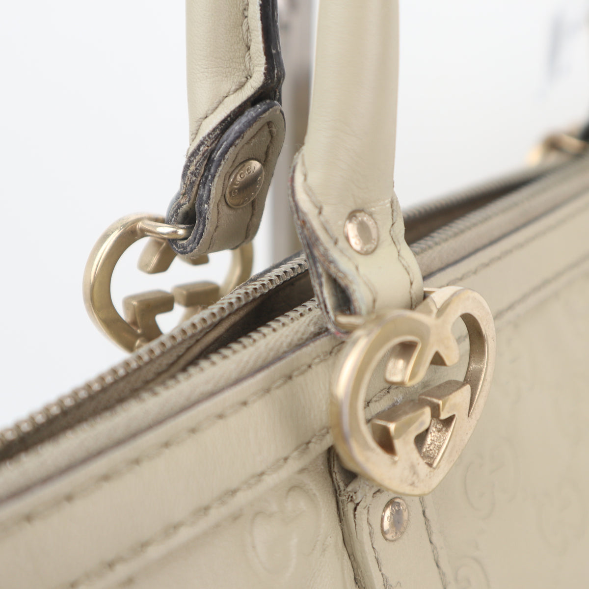 C2620 Gucci Tote Bag Guccissima Lovely Heart | Pre-Owned Very Good Brown Guccissima Leather