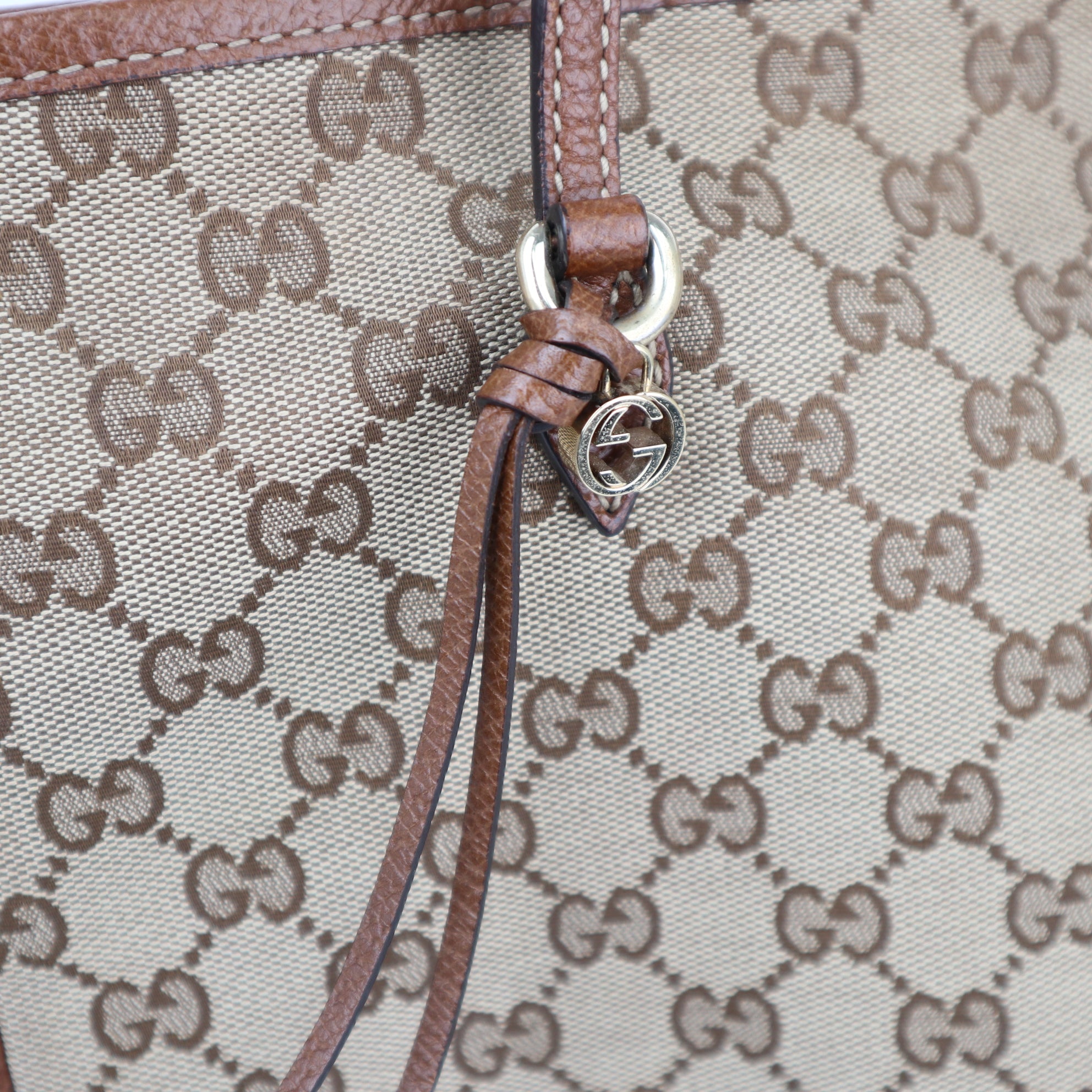 Gucci GG Canvas Bree Tote Bag Tote Bag C1785 | Pre-Owned Very Good Brown GG Canvas