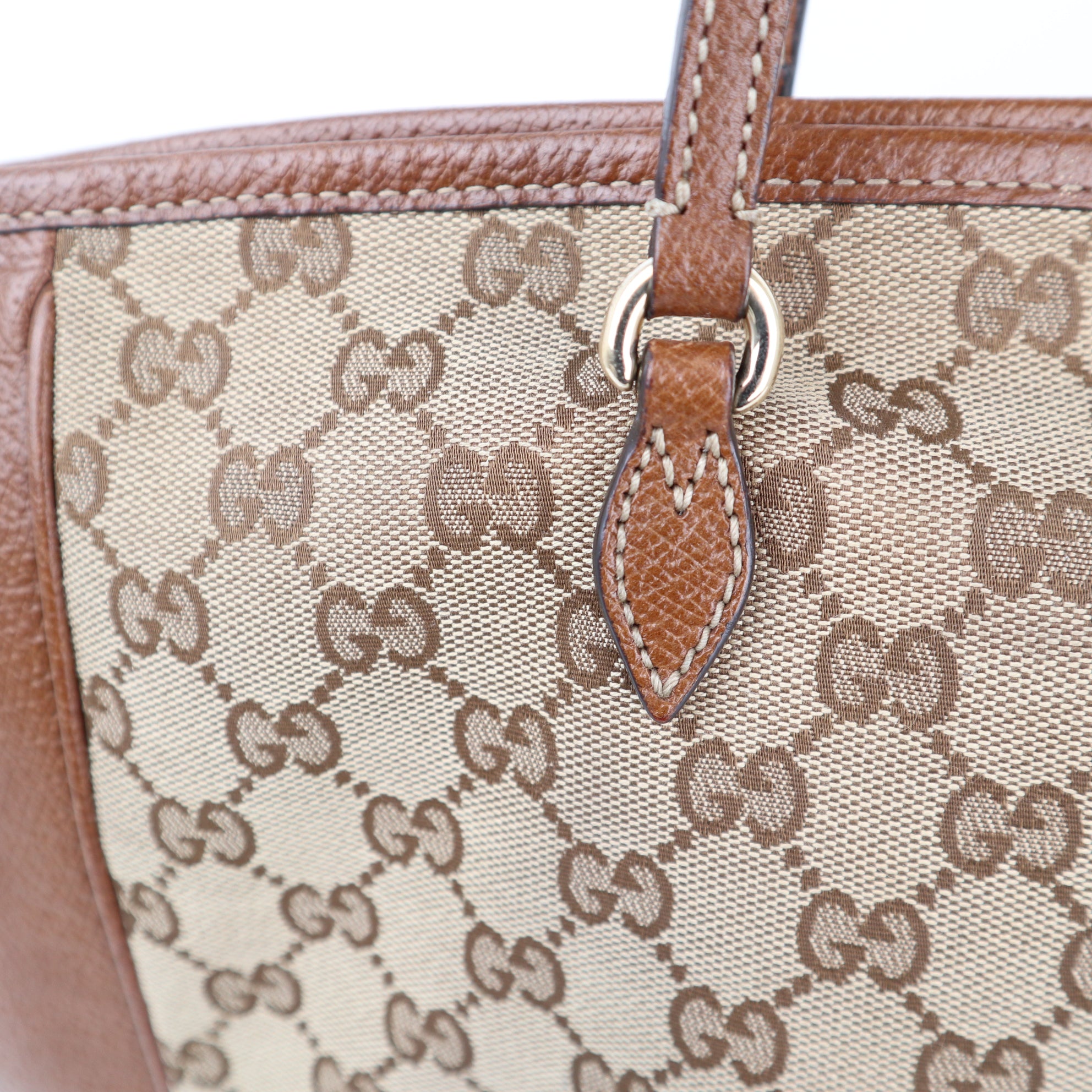 Gucci GG Canvas Bree Tote Bag Tote Bag C1785 | Pre-Owned Very Good Brown GG Canvas