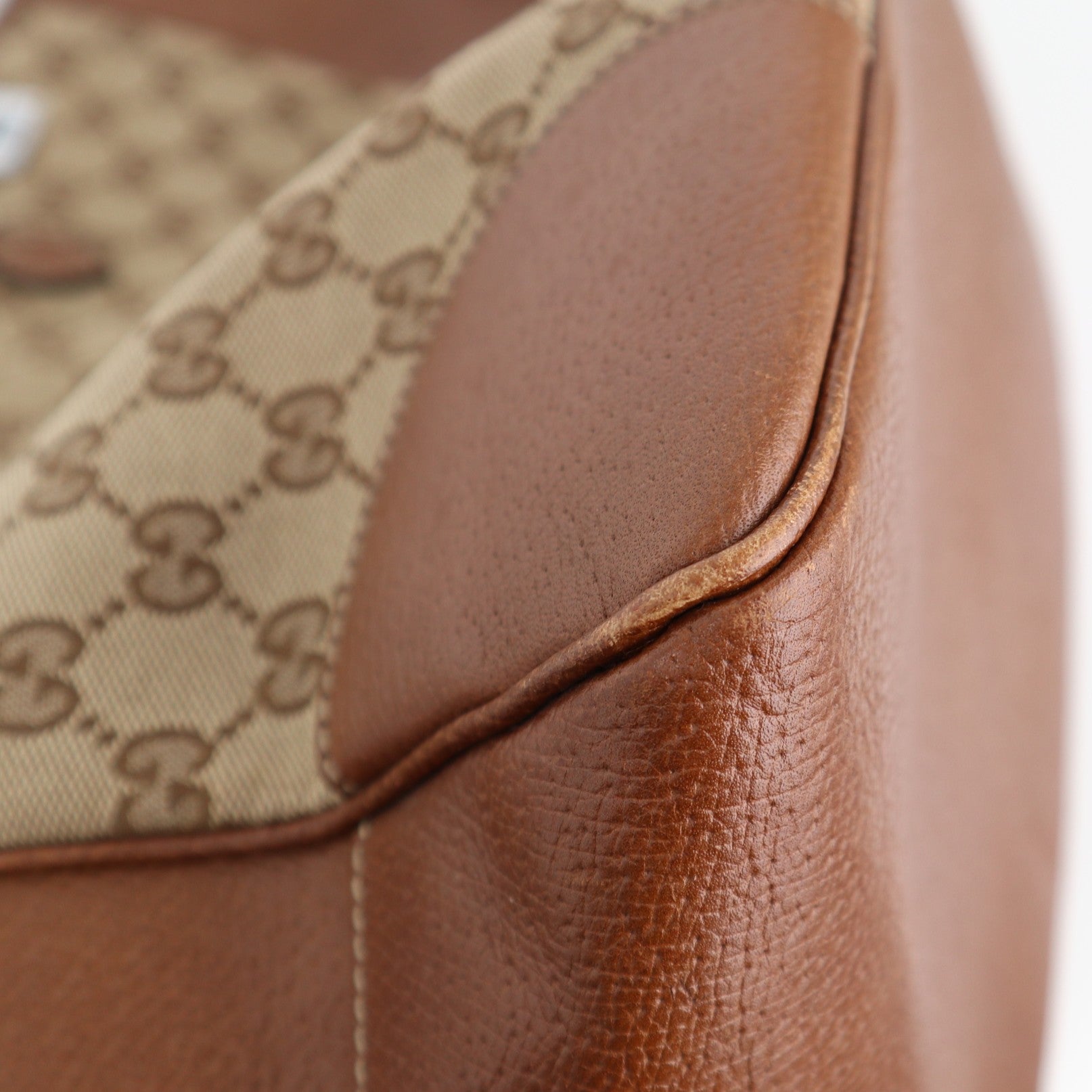 Gucci GG Canvas Bree Tote Bag Tote Bag C1785 | Pre-Owned Very Good Brown GG Canvas