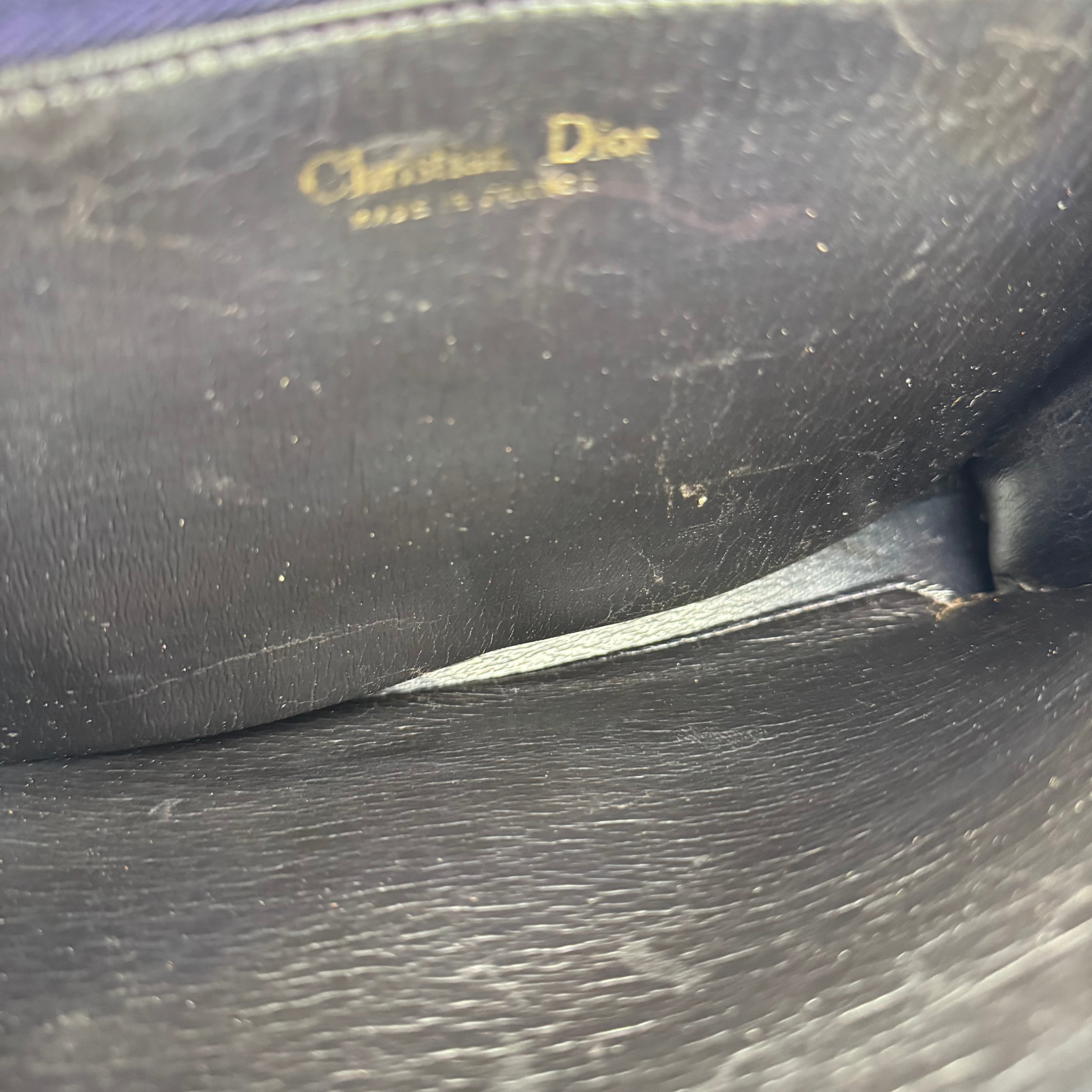 J1045 Dior Handbags Black Gold hardware Patent leather- Pre Owned