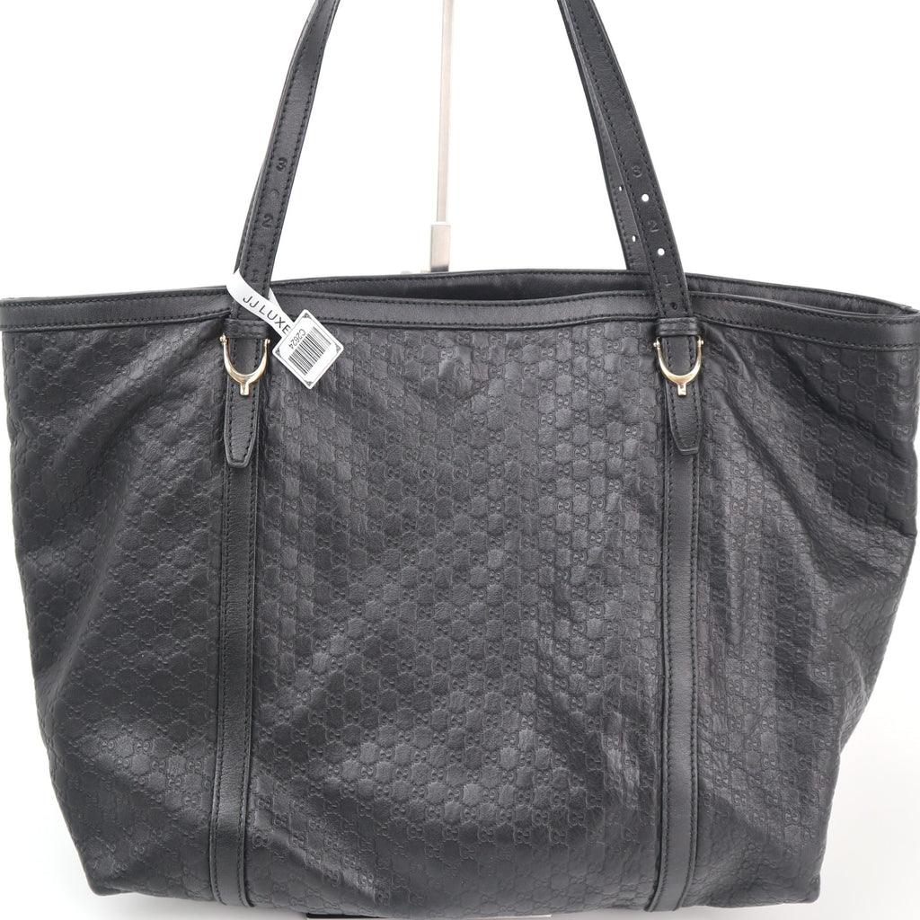 C2624 Gucci Tote Bag Microguccissima Black Tote Bag | Pre-Owned Excellent Black Microguccissima Leather