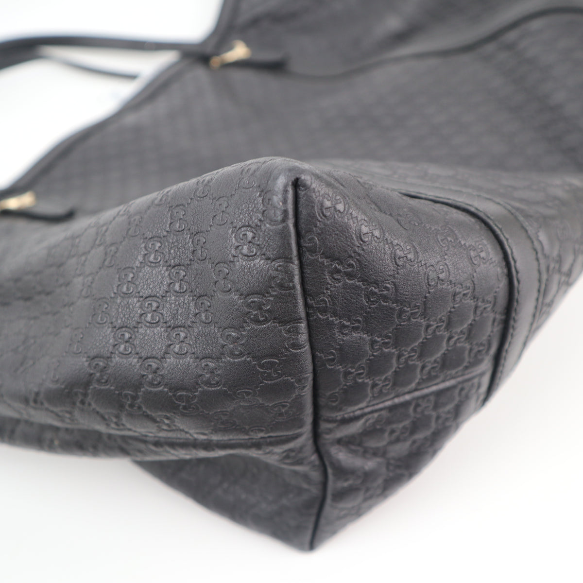 C2624 Gucci Tote Bag Microguccissima Black Tote Bag | Pre-Owned Excellent Black Microguccissima Leather