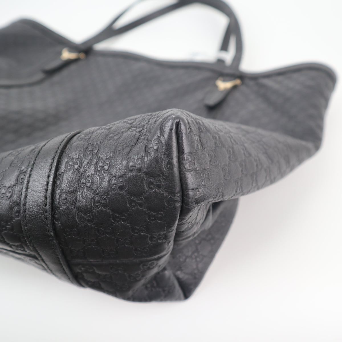 C2624 Gucci Tote Bag Microguccissima Black Tote Bag | Pre-Owned Excellent Black Microguccissima Leather