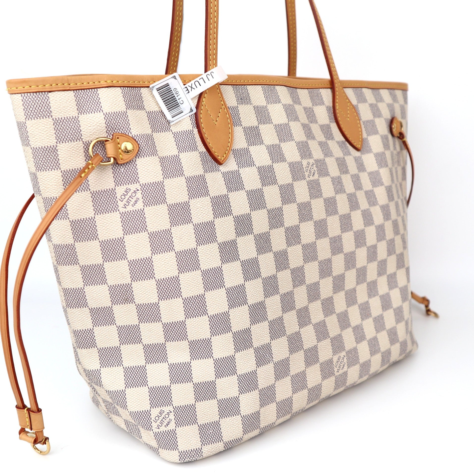 C1169 Louis Vuitton Damier Azur Neverfull MM-Pre Owned