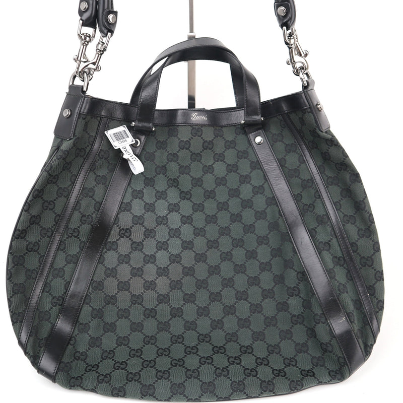 C2626# Gucci Shoulder Bag Monogram Medium Abbey Convertible Tote/Hobo | Pre-Owned Excellent Brown Monogram Canvas