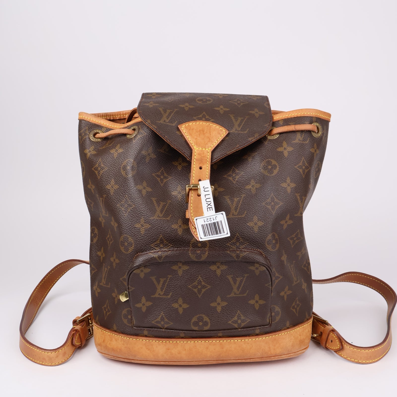 J1221-Louis Vuitton Montsouris Backpack in Brown- Pre Owned