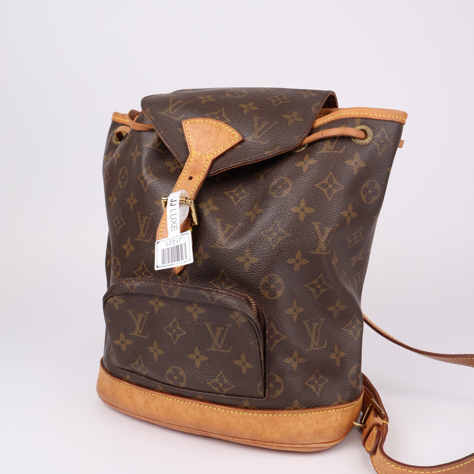 J1221-Louis Vuitton Montsouris Backpack in Brown- Pre Owned