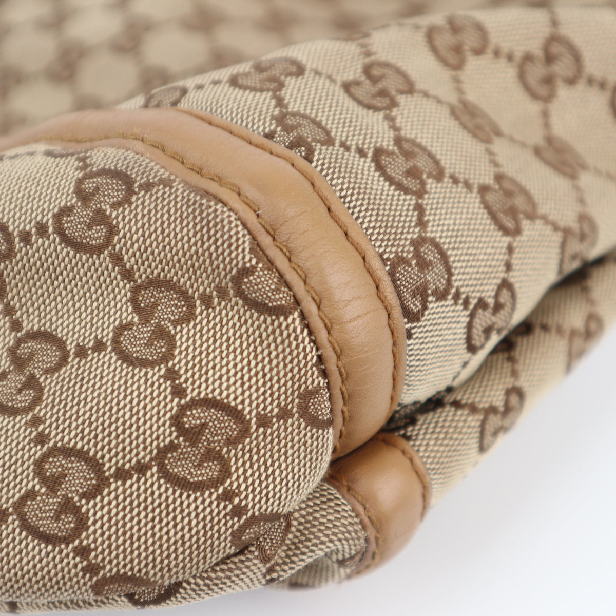 Gucci GG Canvas Techno Horsebit Hobo Shoulder Bag C1789 | Pre-Owned Very Good Brown GG Canvas