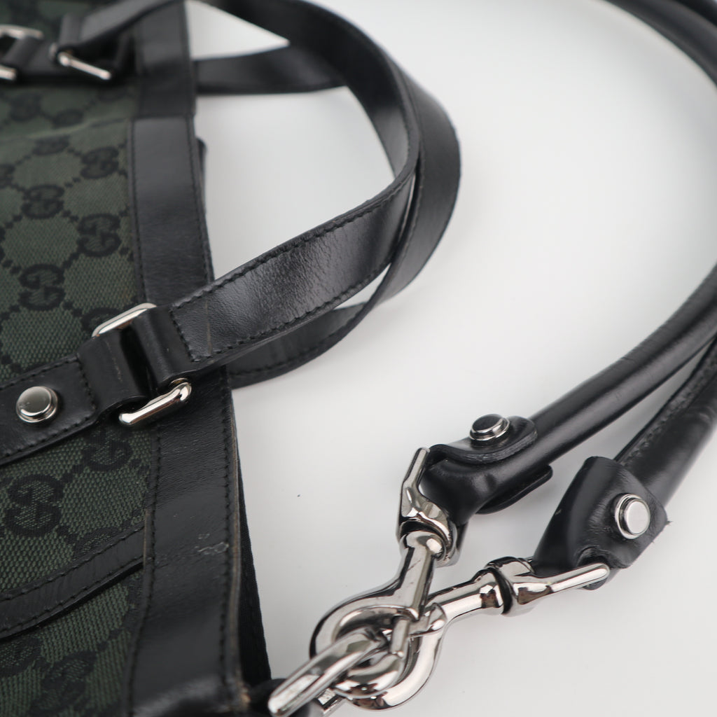 C2626# Gucci Shoulder Bag Monogram Medium Abbey Convertible Tote/Hobo | Pre-Owned Excellent Brown Monogram Canvas