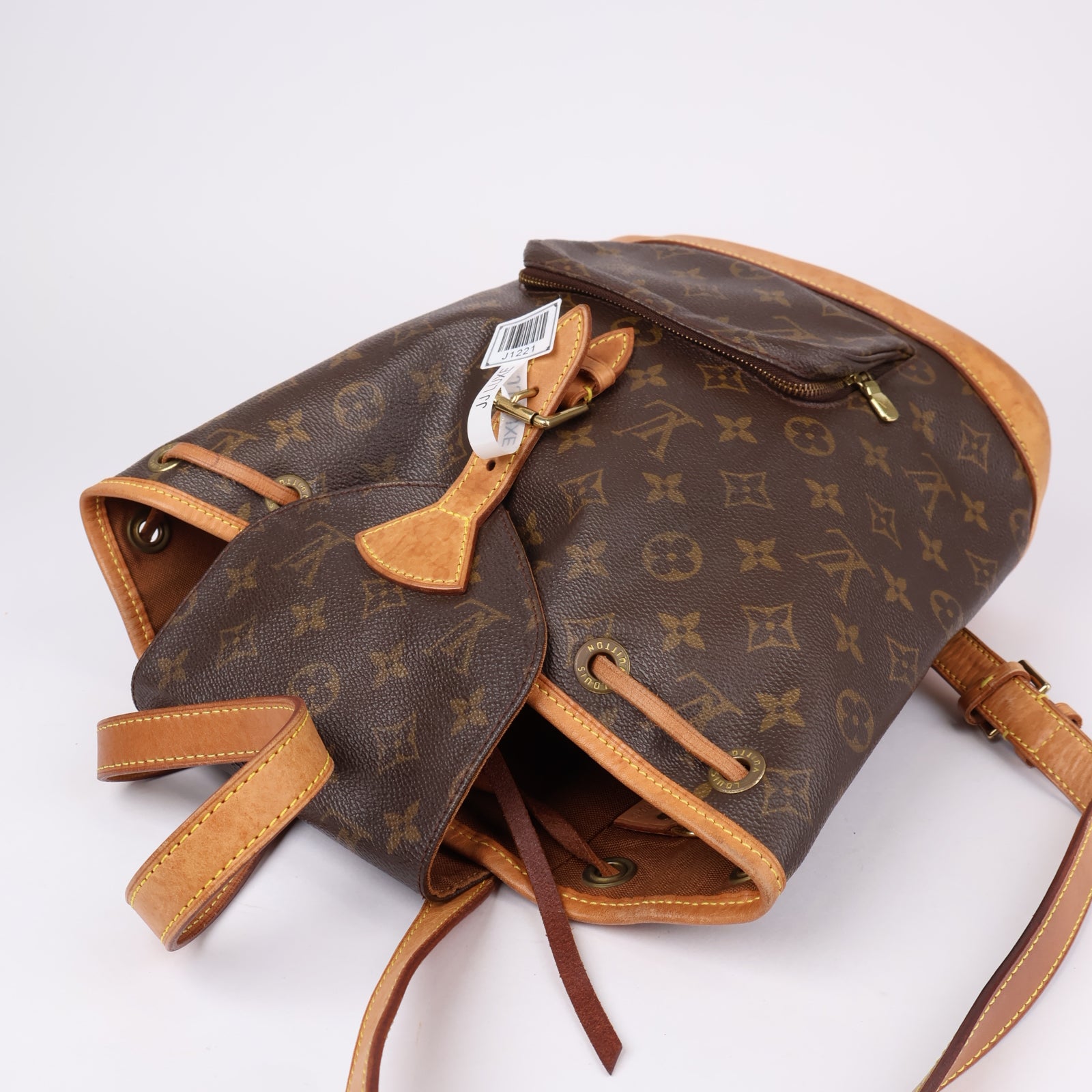 J1221-Louis Vuitton Montsouris Backpack in Brown- Pre Owned