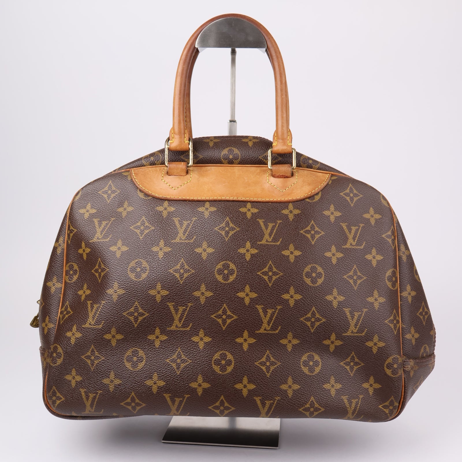 J1211-Louis Vuitton Deauville cloth handbag- Pre Owned