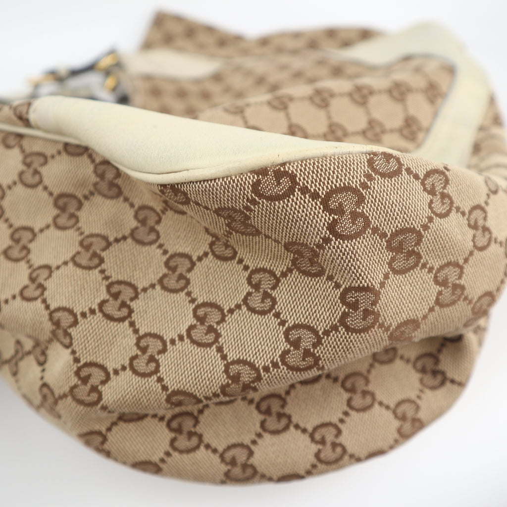 C2627 Gucci Tote Bag GG Canvas Charlotte | Pre-Owned Very Good Brown GG monogram Canvas
