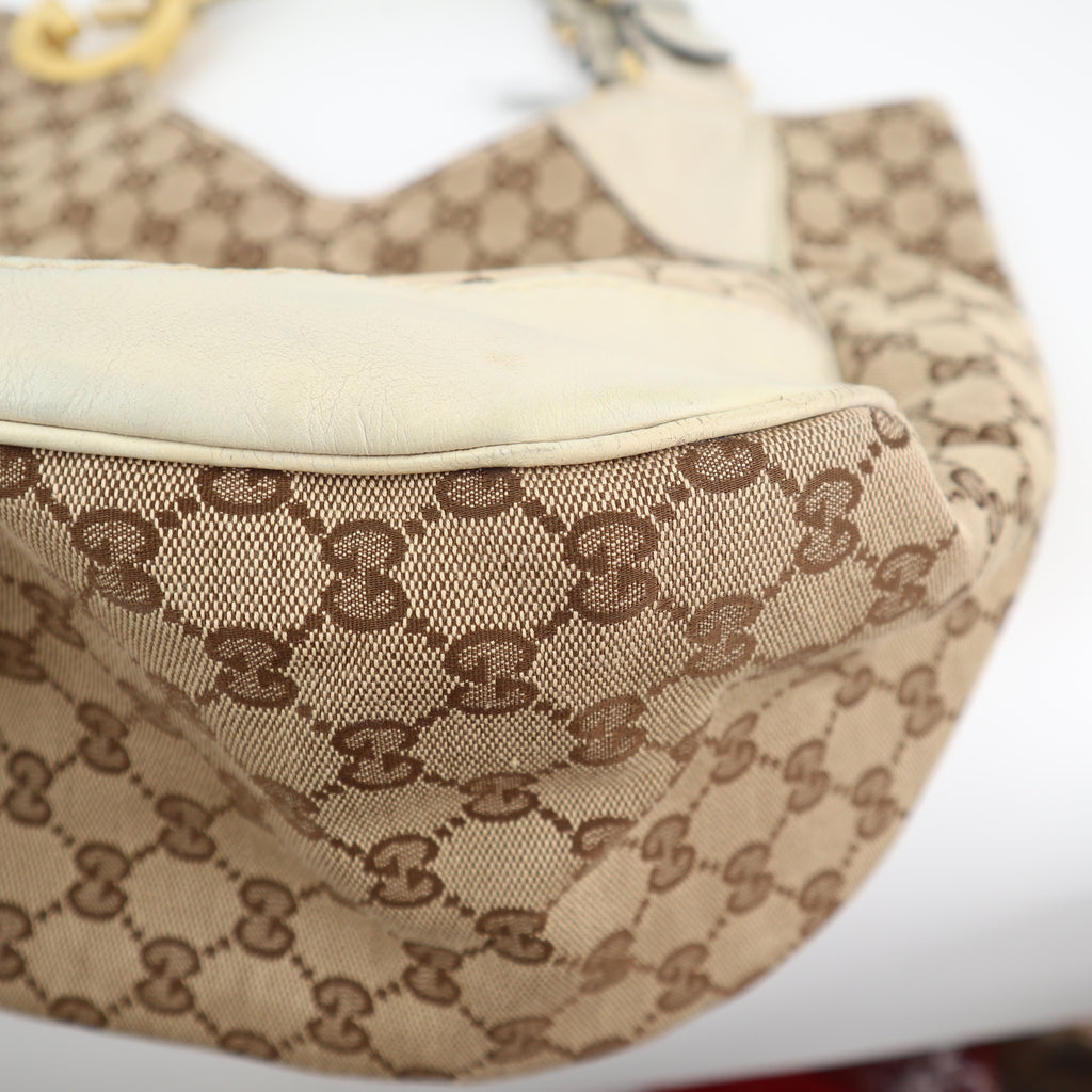 C2627 Gucci Tote Bag GG Canvas Charlotte | Pre-Owned Very Good Brown GG monogram Canvas