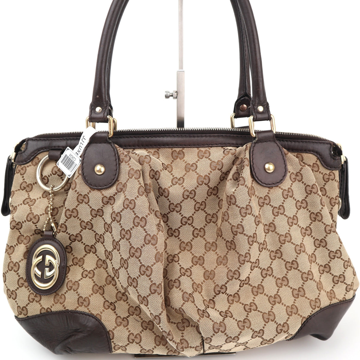 C2628 Gucci Shoulder Bag GG Canvas Sukey Tote/Shoulder Bag | Pre-Owned Very Good Brown GG monogram Canvas