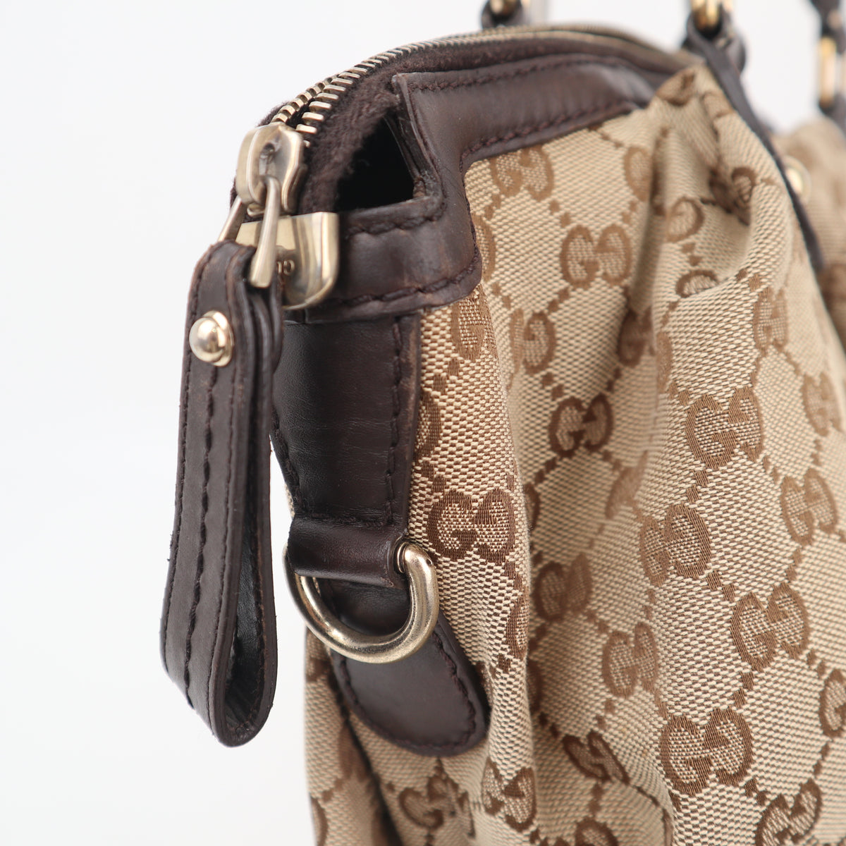 C2628 Gucci Shoulder Bag GG Canvas Sukey Tote/Shoulder Bag | Pre-Owned Very Good Brown GG monogram Canvas