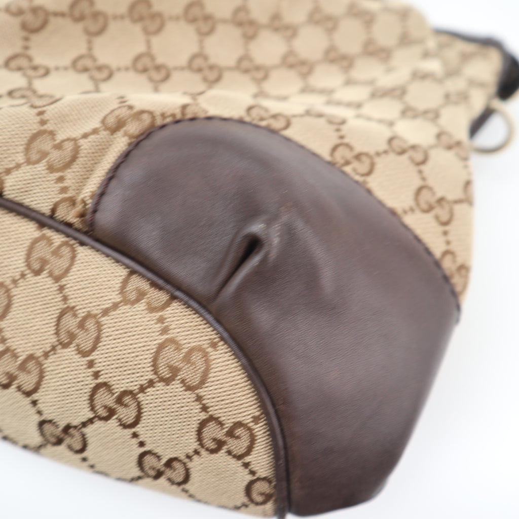 C2628 Gucci Shoulder Bag GG Canvas Sukey Tote/Shoulder Bag | Pre-Owned Very Good Brown GG monogram Canvas