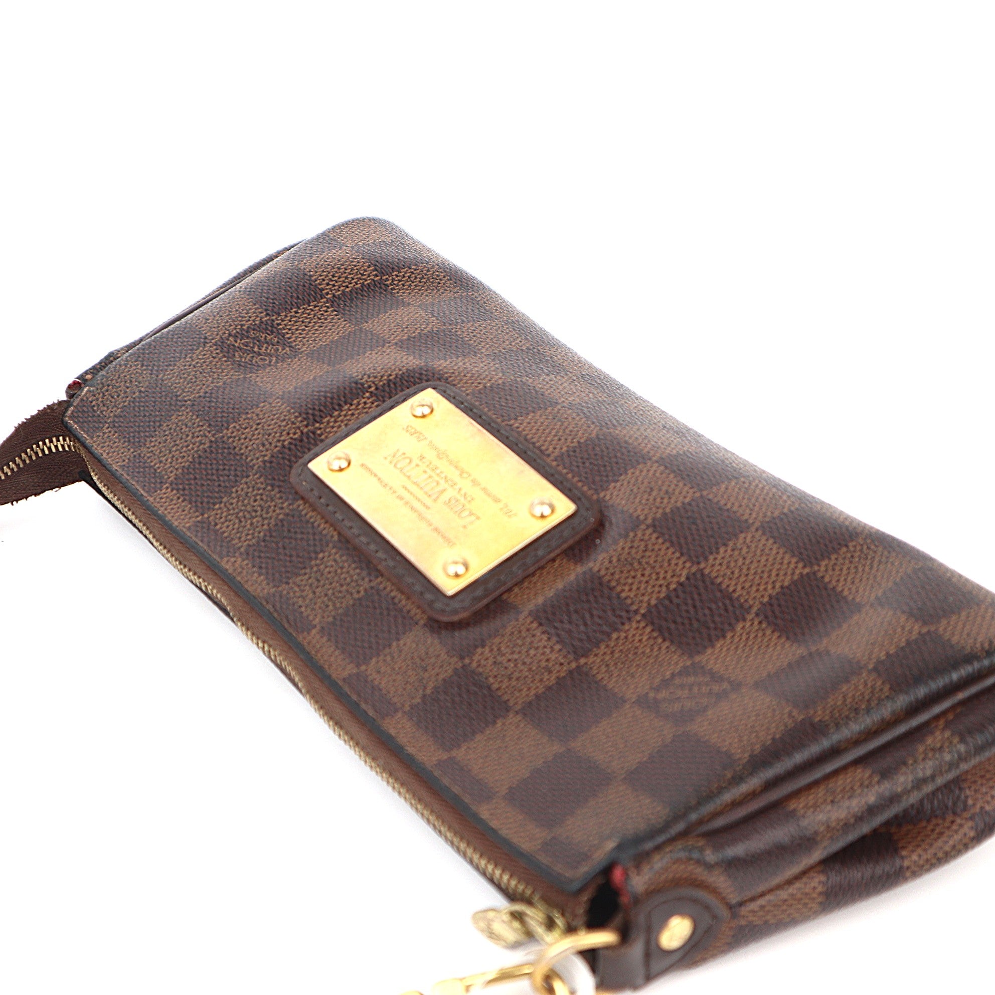 C1187 Louis Vuitton Damier Canvas Eva Clutch Bag-Pre Owned