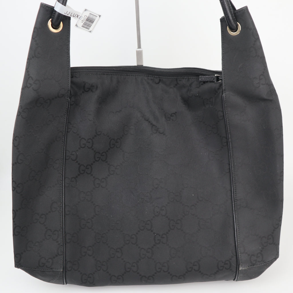 Gucci Black GG Monogram Hobo Shoulder Bag C1791 | Pre-Owned Very Good Black Monogram, GG Canvas