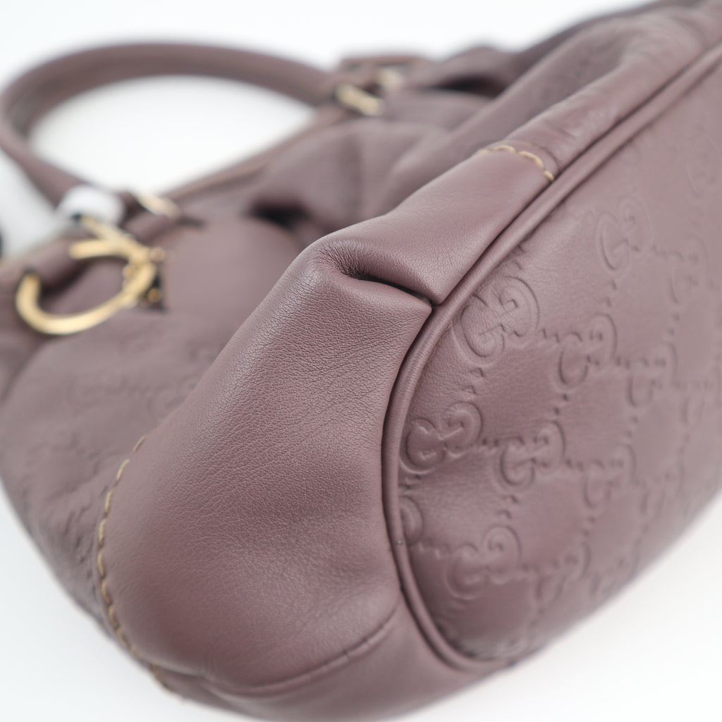 C2629# Gucci Shoulder Bag Guccissima Sukey 2-Way | Pre-Owned Excellent Brown Guccissima Leather