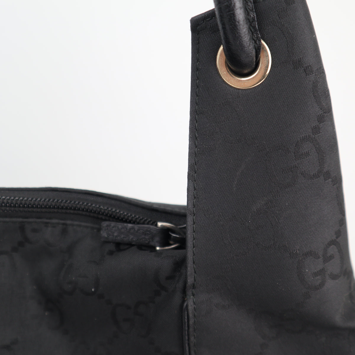 Gucci Black GG Monogram Hobo Shoulder Bag C1791 | Pre-Owned Very Good Black Monogram, GG Canvas