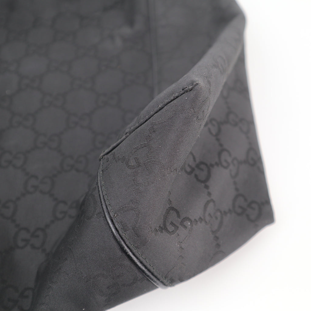 Gucci Black GG Monogram Hobo Shoulder Bag C1791 | Pre-Owned Very Good Black Monogram, GG Canvas