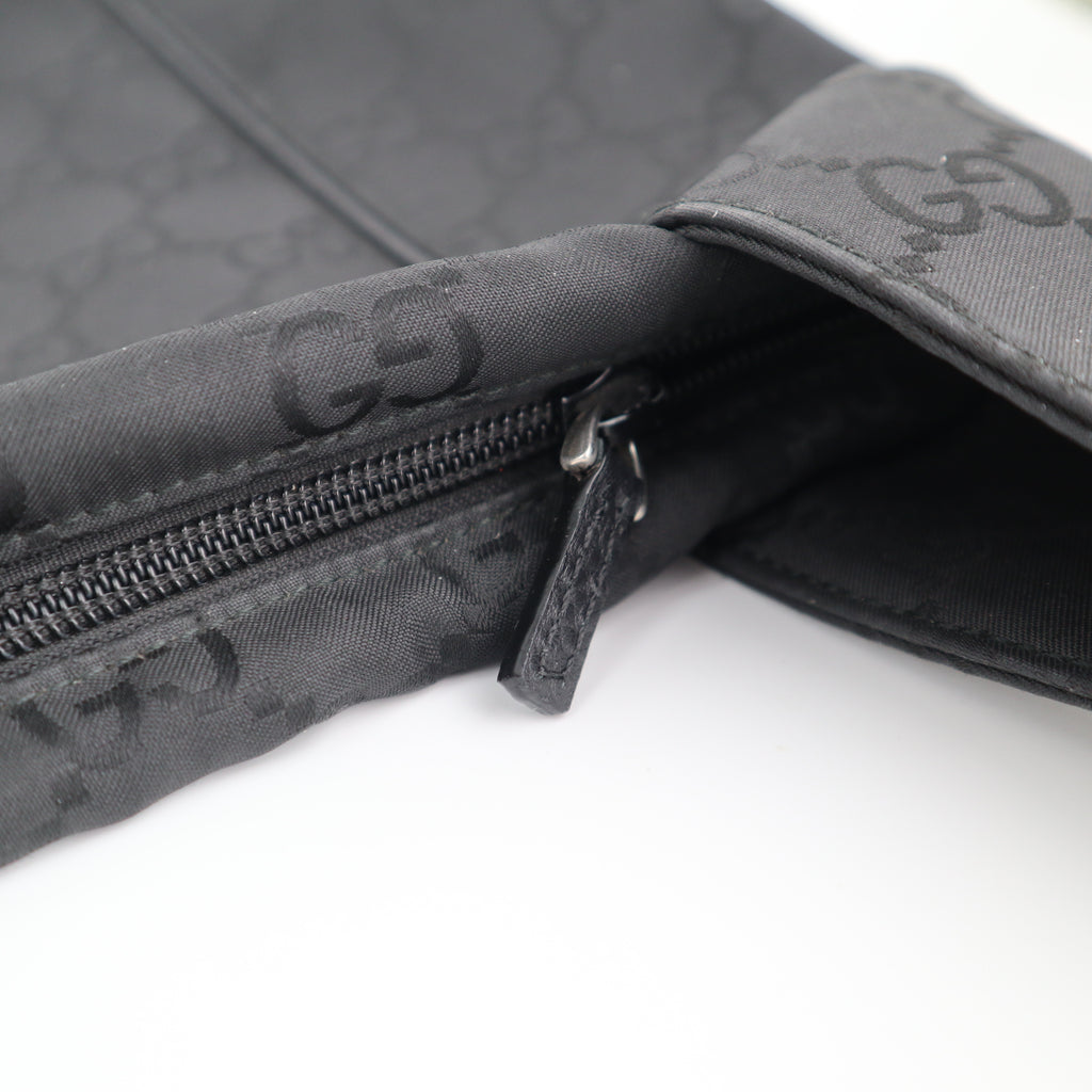 Gucci Black GG Monogram Hobo Shoulder Bag C1791 | Pre-Owned Very Good Black Monogram, GG Canvas