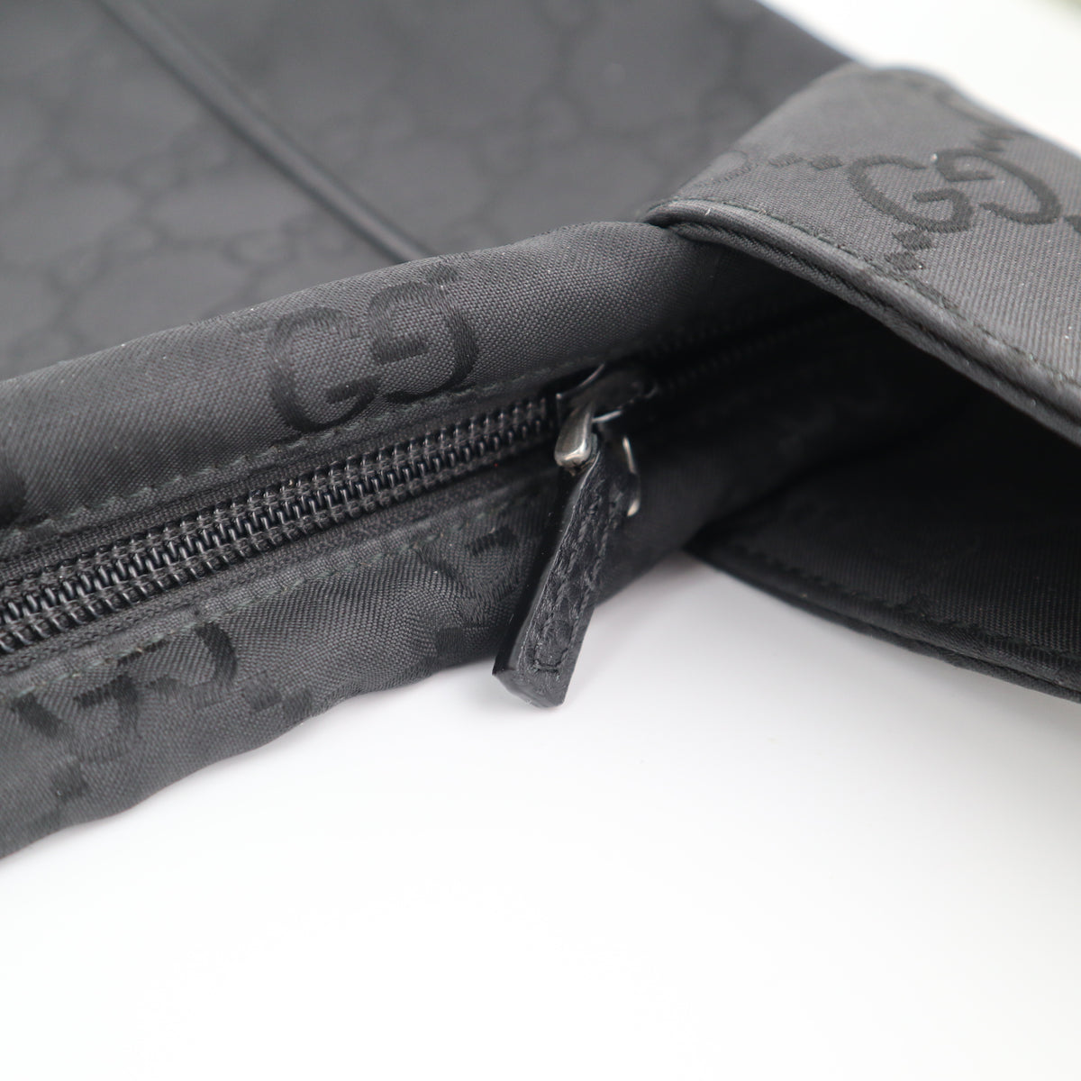 Gucci Black GG Monogram Hobo Shoulder Bag C1791 | Pre-Owned Very Good Black Monogram, GG Canvas