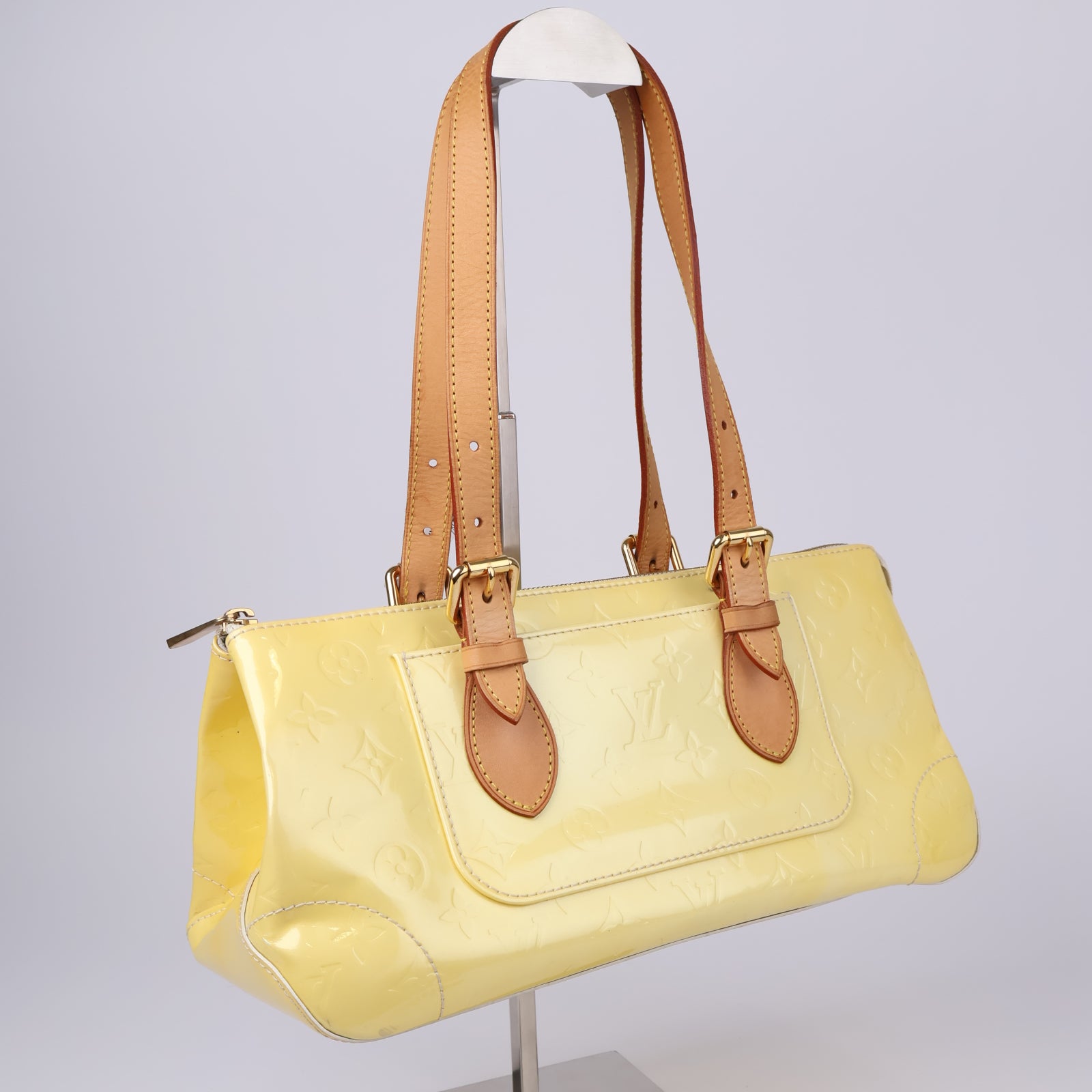 J1223-LOUIS VUITTON Perle Monogram Vernis Rosewood Bag- Pre Owned