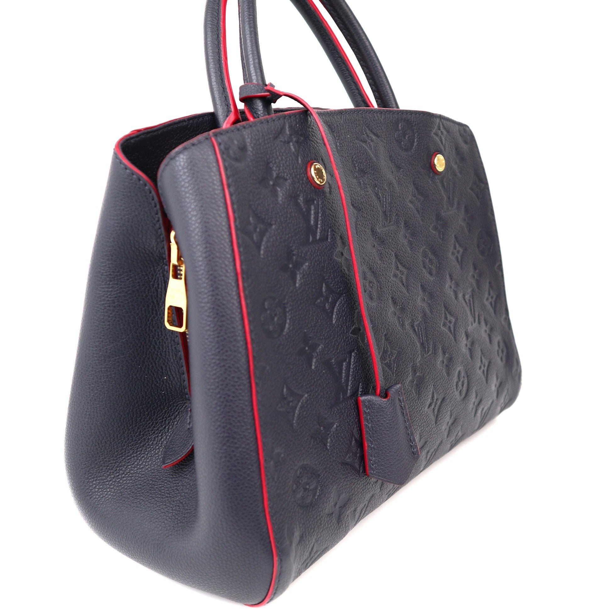 C1174 Louis Vuitton Montaigne Handbag Monogram Empreinte Leather MM satchel- Pre Owned