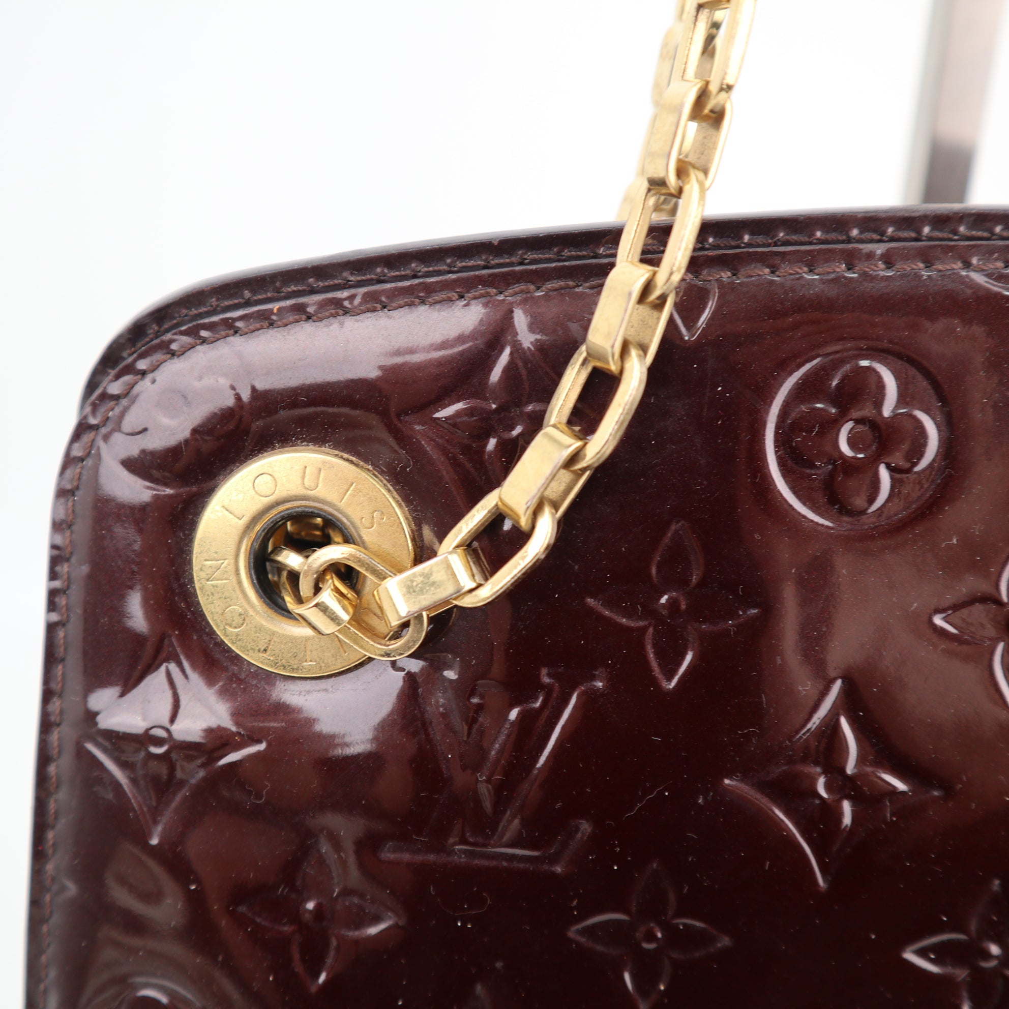 Louis Vuitton Monogram Vernis Virginia Shoulder Bag C1794 | Pre-Owned Very Good Brown Monogram, Vernis Canvas, Leather