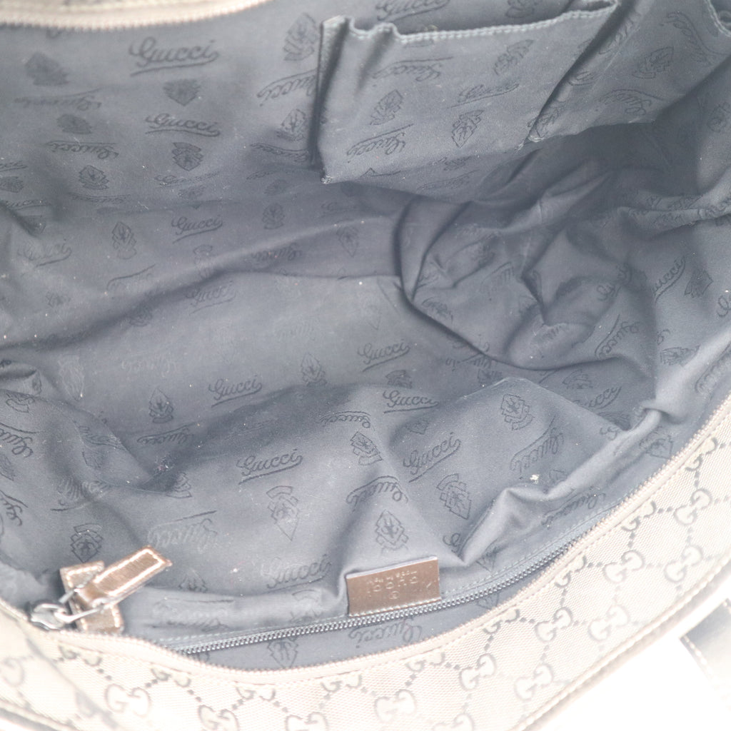 C2632 Gucci Tote Bag GG Imprimé BRONZE PVC Medium | Pre-Owned Very Good Bronze GG monogram PVC, Canvas