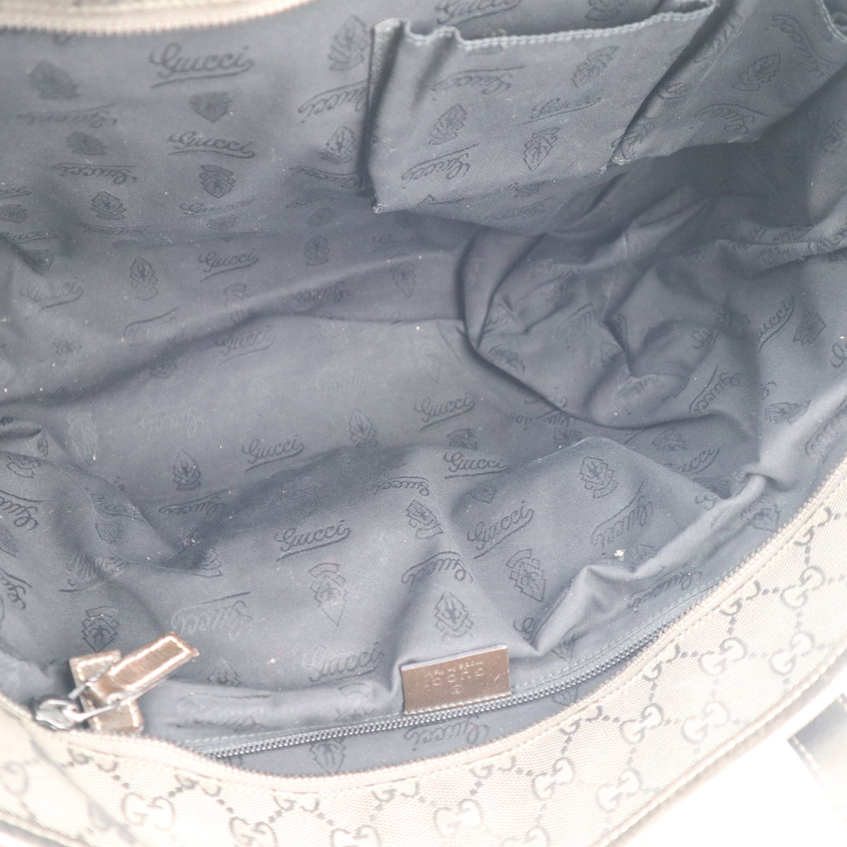 C2632 Gucci Tote Bag GG Imprimé BRONZE PVC Medium | Pre-Owned Very Good Bronze GG monogram PVC, Canvas