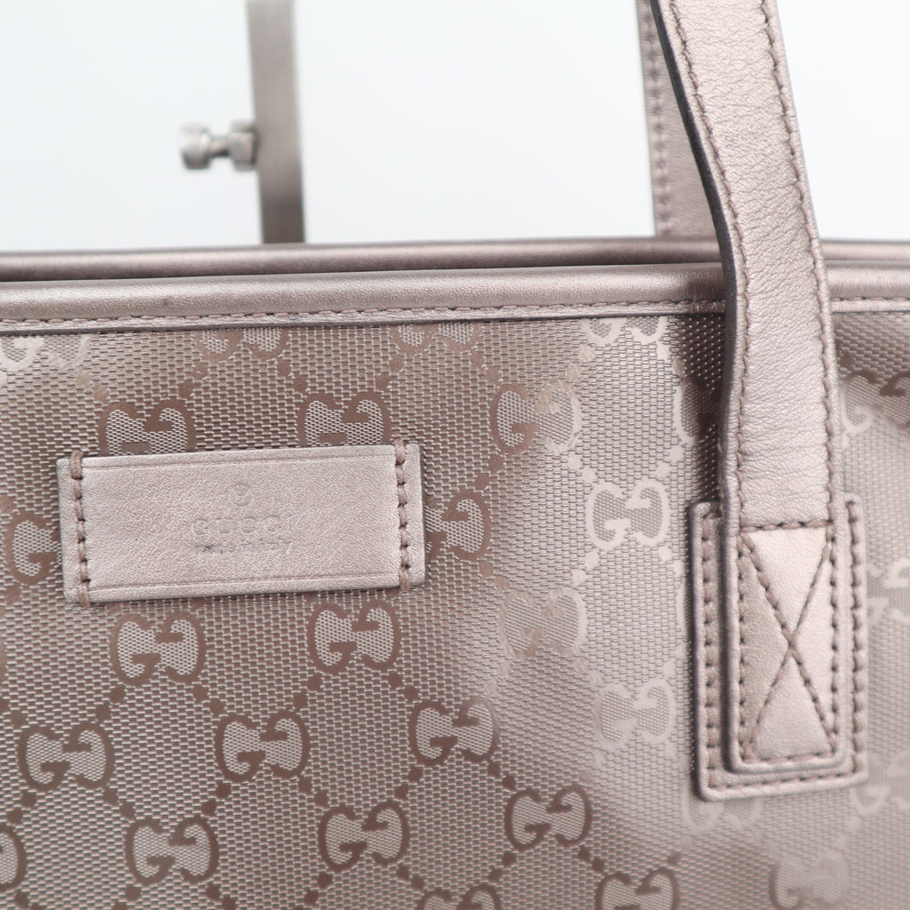 C2635 Gucci Tote Bag GG Imprimé PVC Medium light purple | Pre-Owned Very Good Light Purple GG monogram PVC, Canvas
