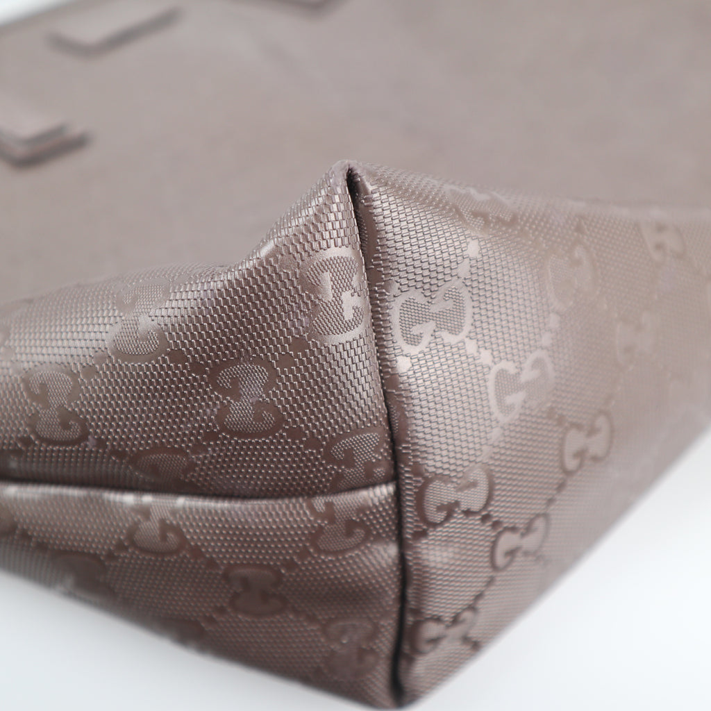 C2635 Gucci Tote Bag GG Imprimé PVC Medium light purple | Pre-Owned Very Good Light Purple GG monogram PVC, Canvas