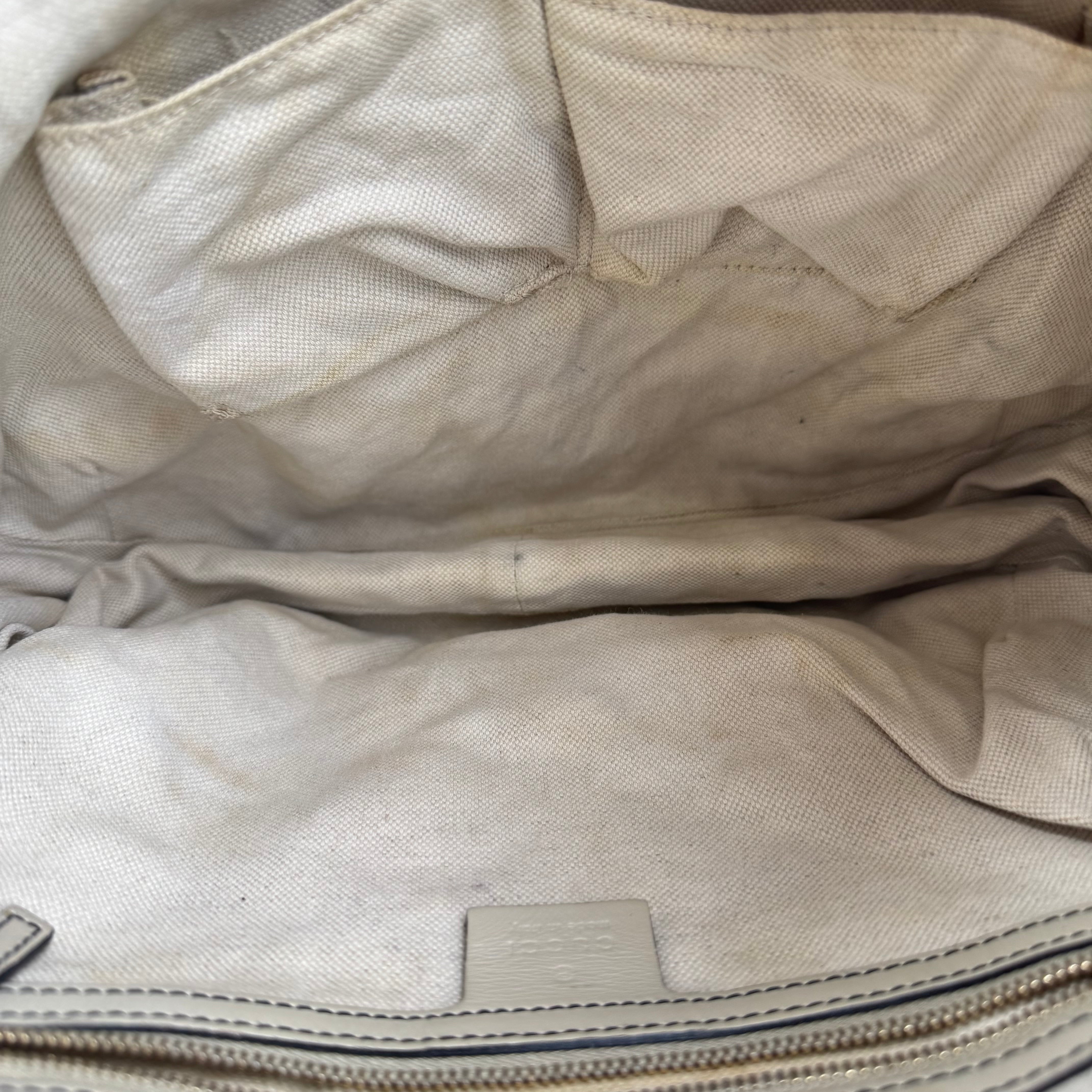 J3537 Gucci GG Canvas Emily Medium Neutrals Hobos- Pre Owned