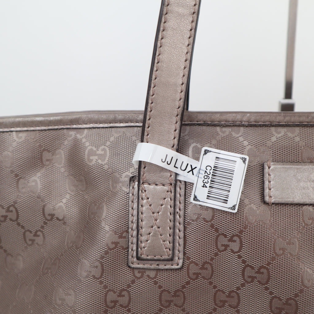 C2634 Gucci Tote Bag GG Imprimé PVC Large light purple | Pre-Owned Very Good Light Purple GG monogram PVC, Canvas