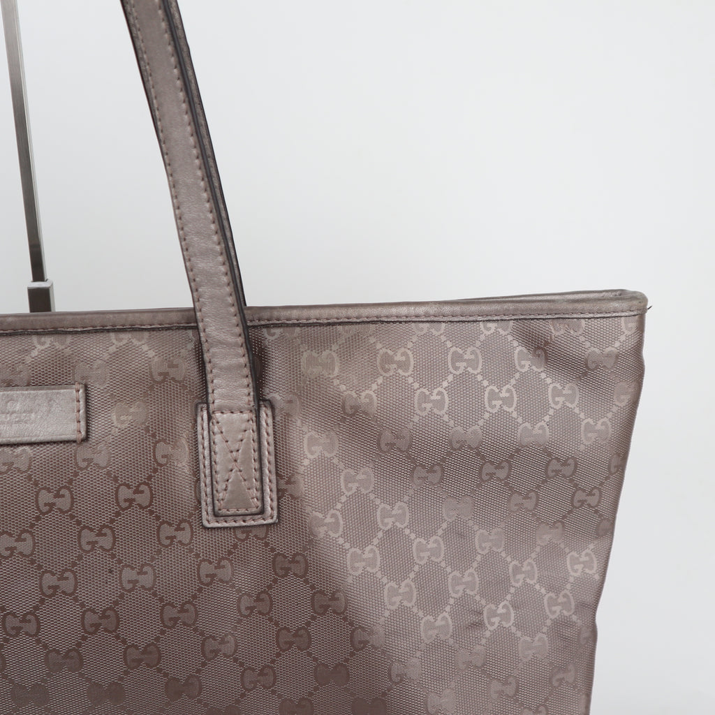 C2634 Gucci Tote Bag GG Imprimé PVC Large light purple | Pre-Owned Very Good Light Purple GG monogram PVC, Canvas