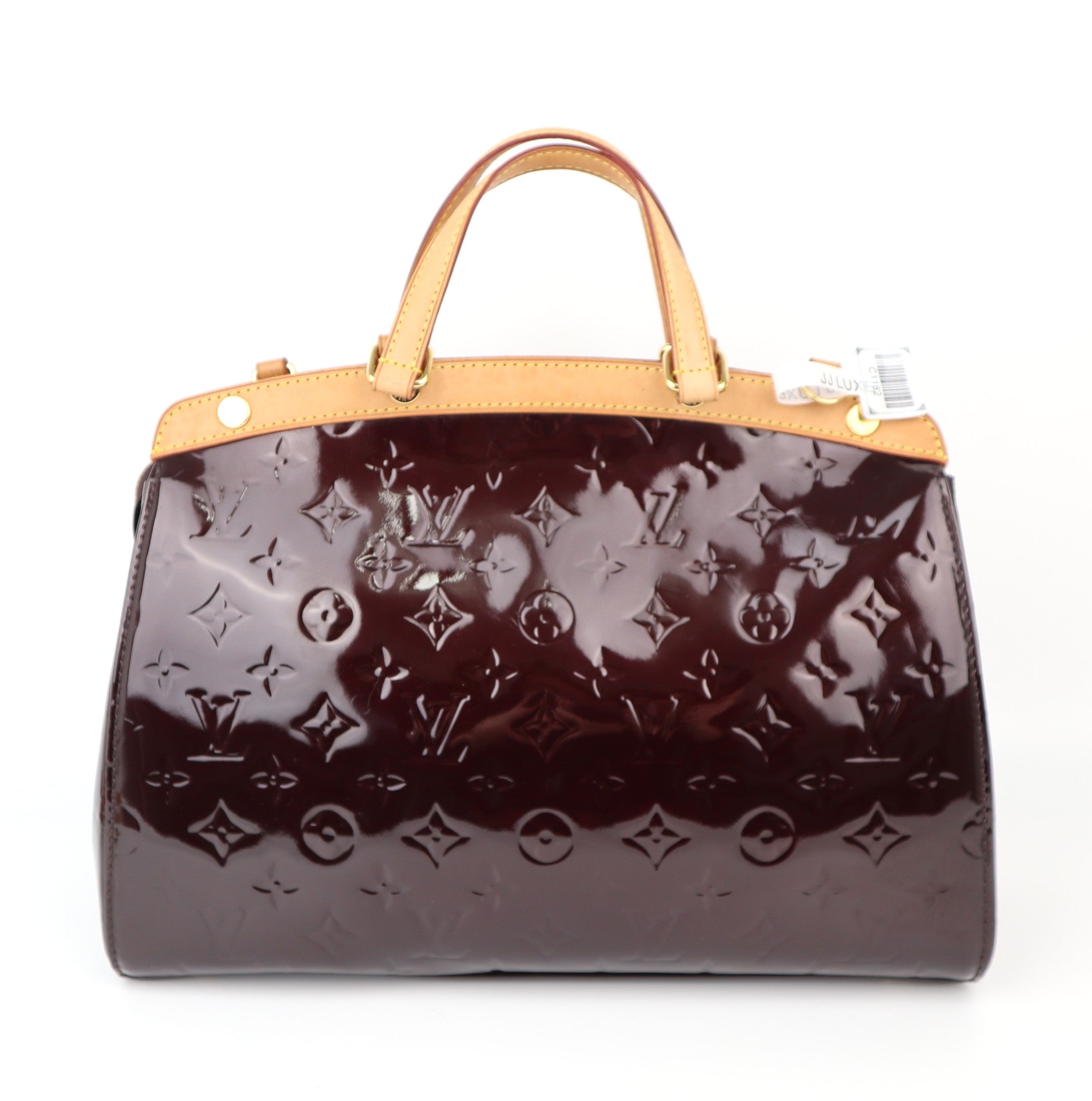 C1182 Louis Vuitton Amarante Monogram Vernis Brea MM Bag-Pre Owned