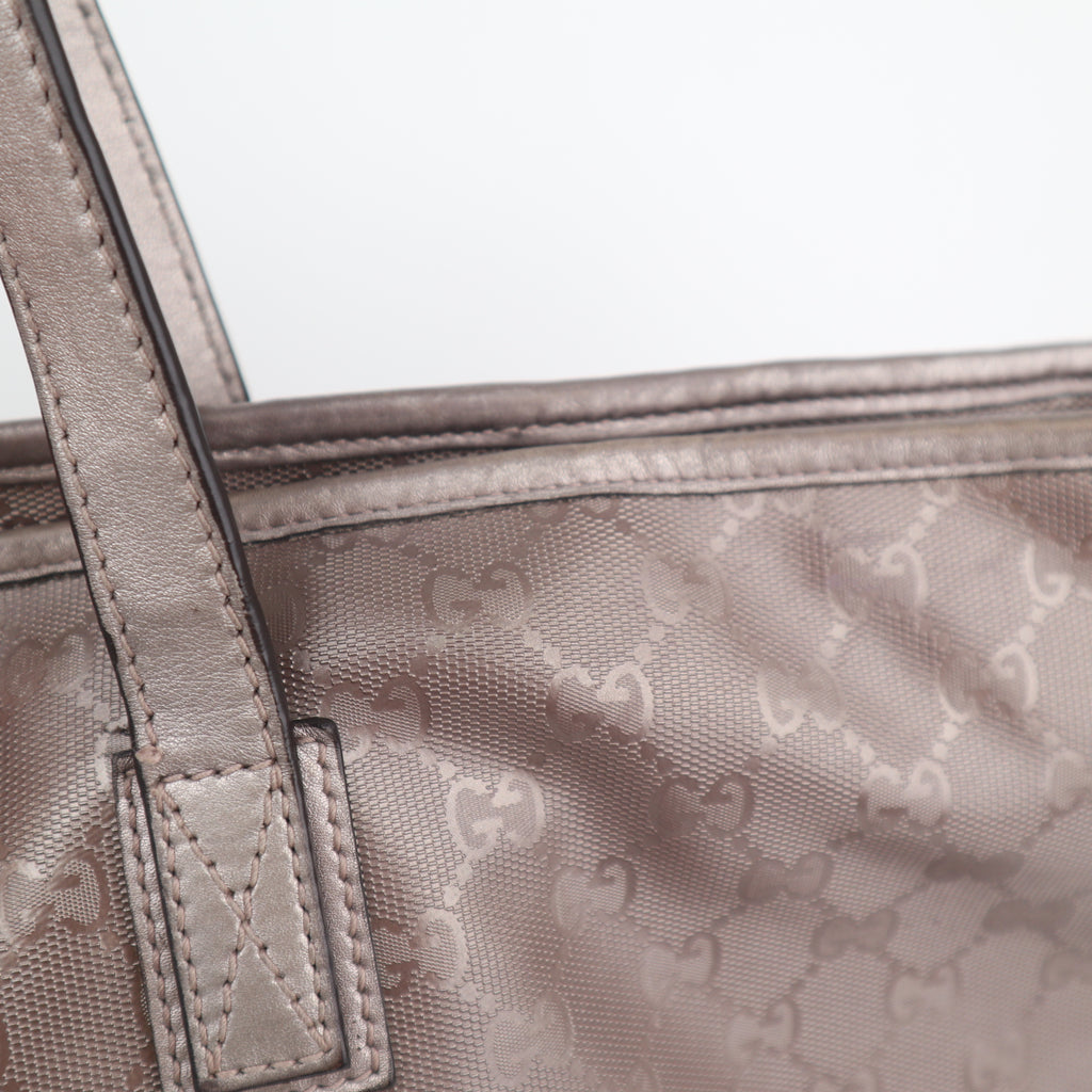 C2634 Gucci Tote Bag GG Imprimé PVC Large light purple | Pre-Owned Very Good Light Purple GG monogram PVC, Canvas
