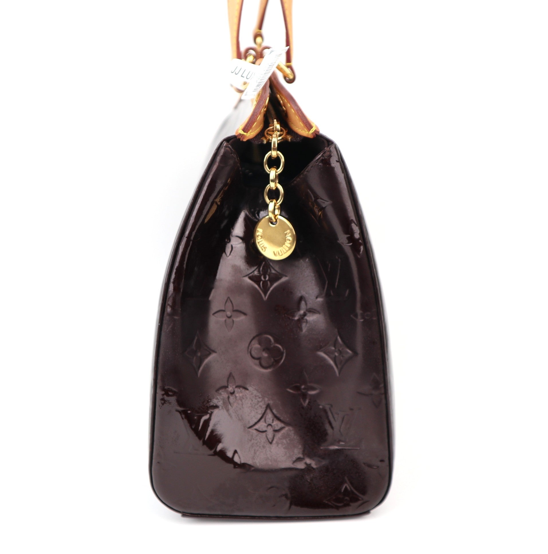 C1182 Louis Vuitton Amarante Monogram Vernis Brea MM Bag-Pre Owned