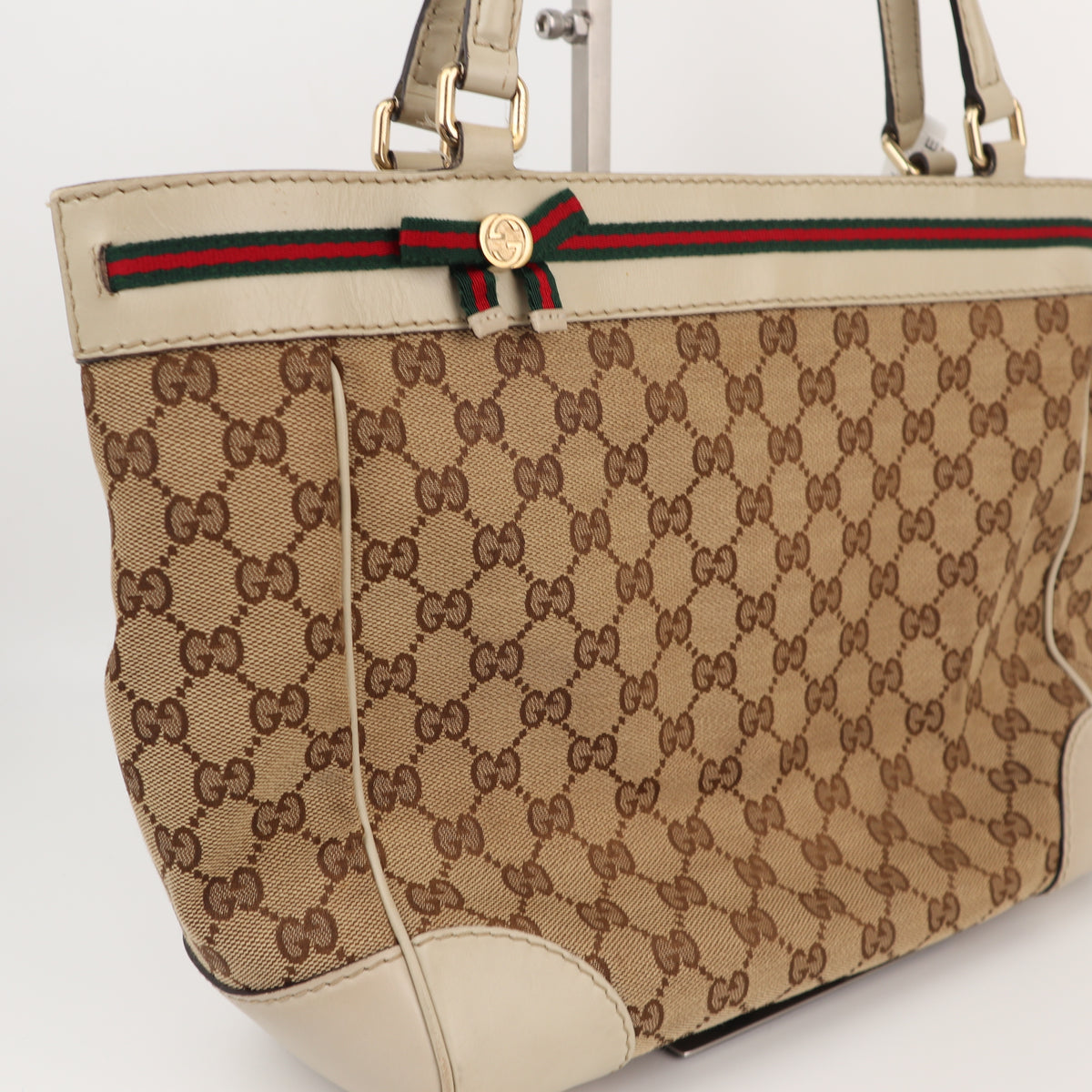 Gucci GG Canvas Web Mayfair Shoulder Bag C1798# | Pre-Owned Very Good Brown GG, Web Canvas