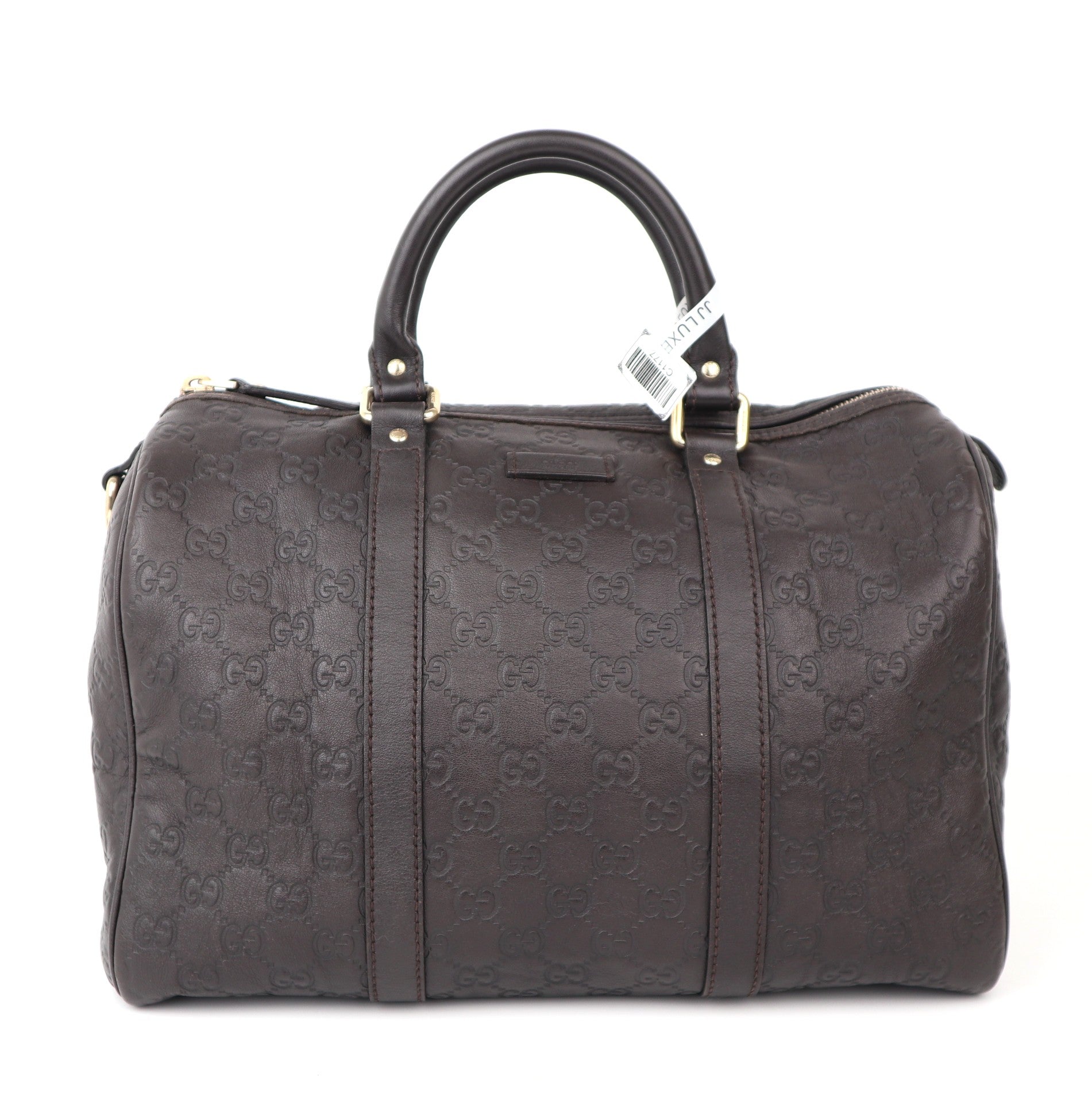 C1177 Gucci Brown Guccissima Leather Medium Joy Boston Bag-Pre Owned