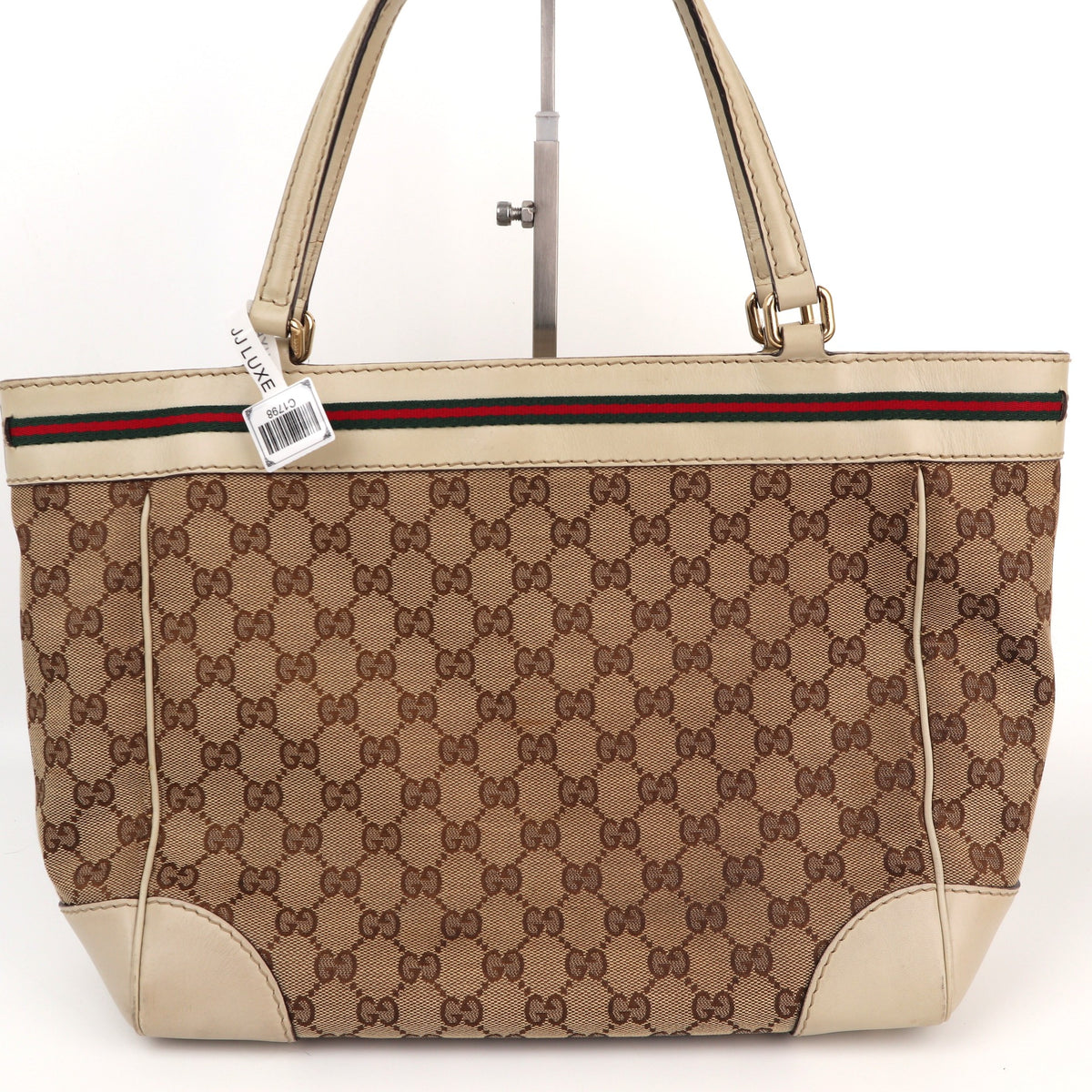 Gucci GG Canvas Web Mayfair Shoulder Bag C1798# | Pre-Owned Very Good Brown GG, Web Canvas