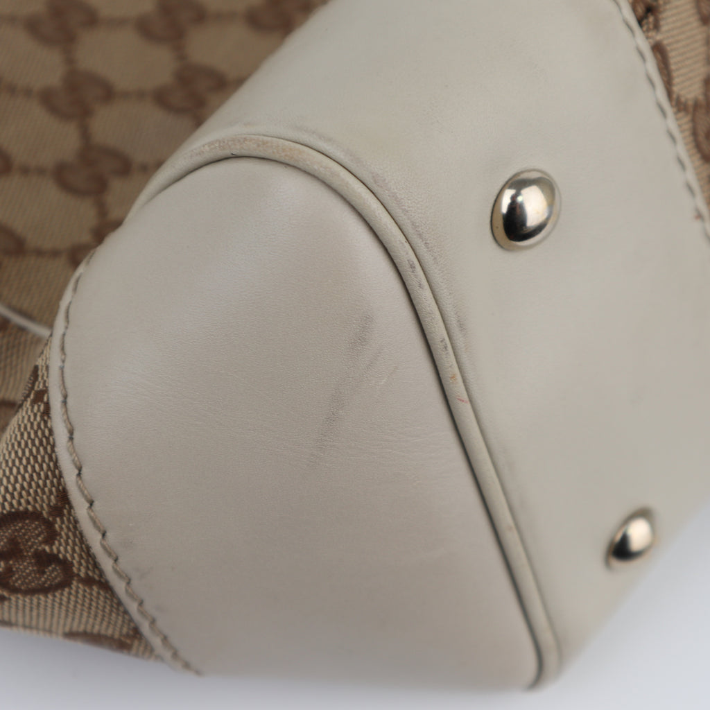 Gucci GG Canvas Web Mayfair Shoulder Bag C1798# | Pre-Owned Very Good Brown GG, Web Canvas