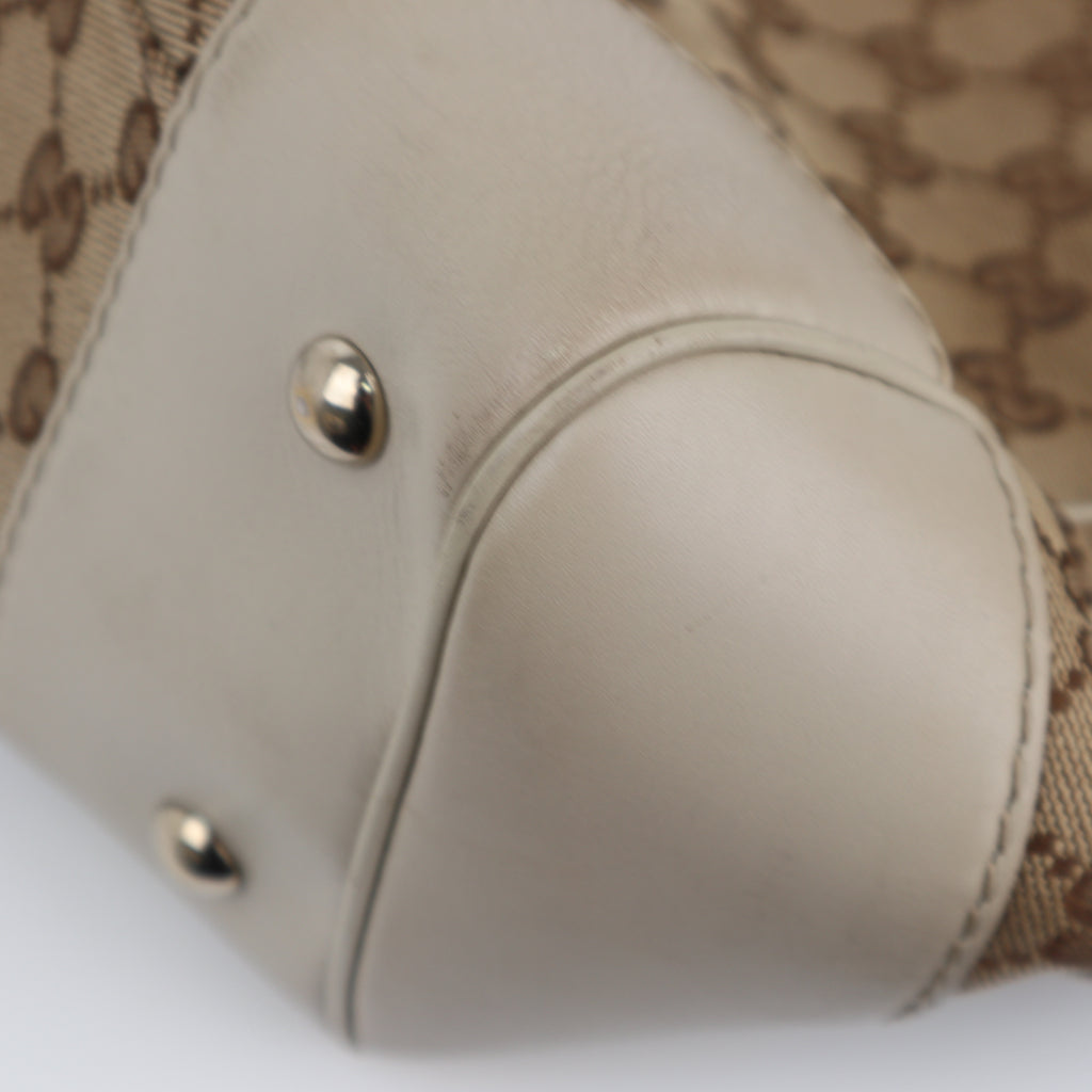 Gucci GG Canvas Web Mayfair Shoulder Bag C1798# | Pre-Owned Very Good Brown GG, Web Canvas