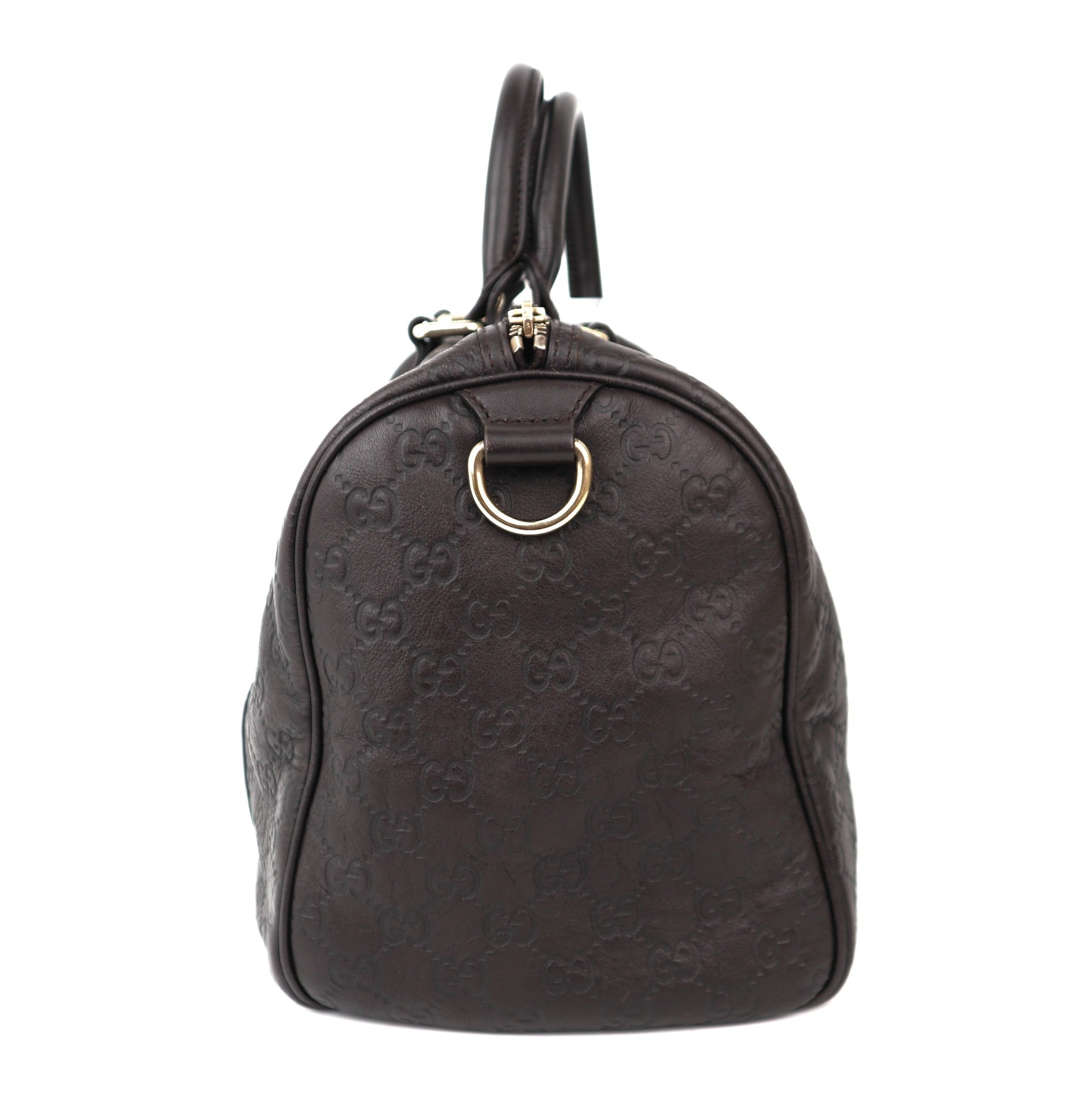 C1177 Gucci Brown Guccissima Leather Medium Joy Boston Bag-Pre Owned