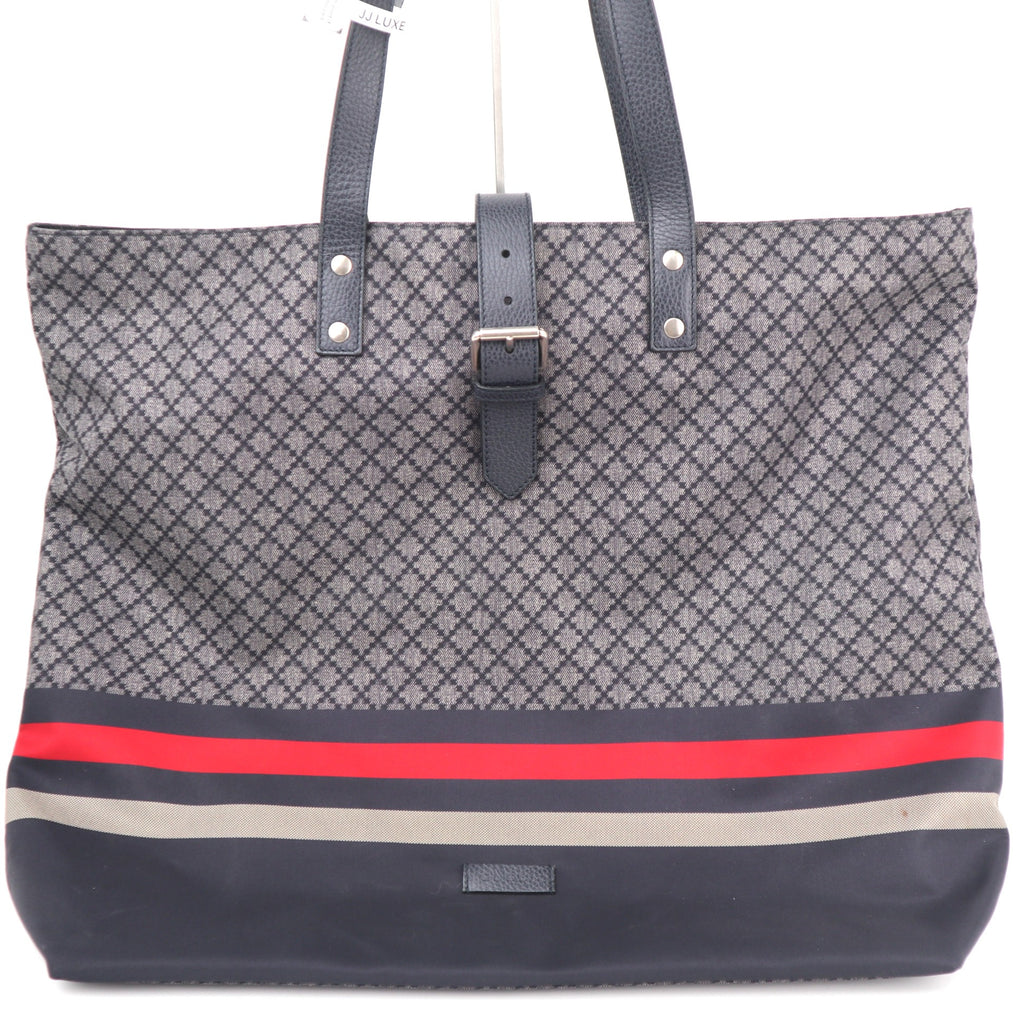 C2638# Gucci Tote Bag Diamante | Pre-Owned Very Good Brown Diamante Leather