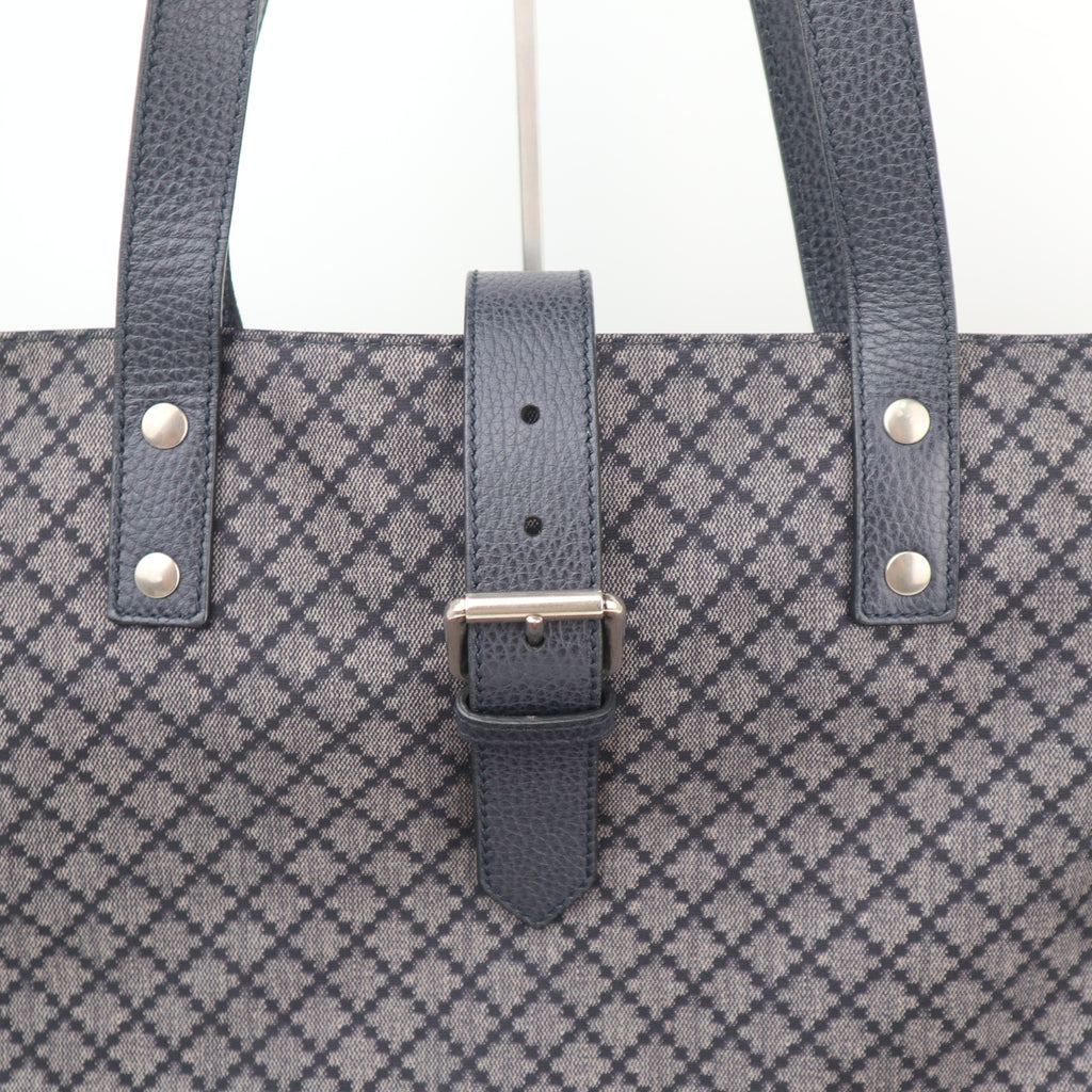 C2638# Gucci Tote Bag Diamante | Pre-Owned Very Good Brown Diamante Leather